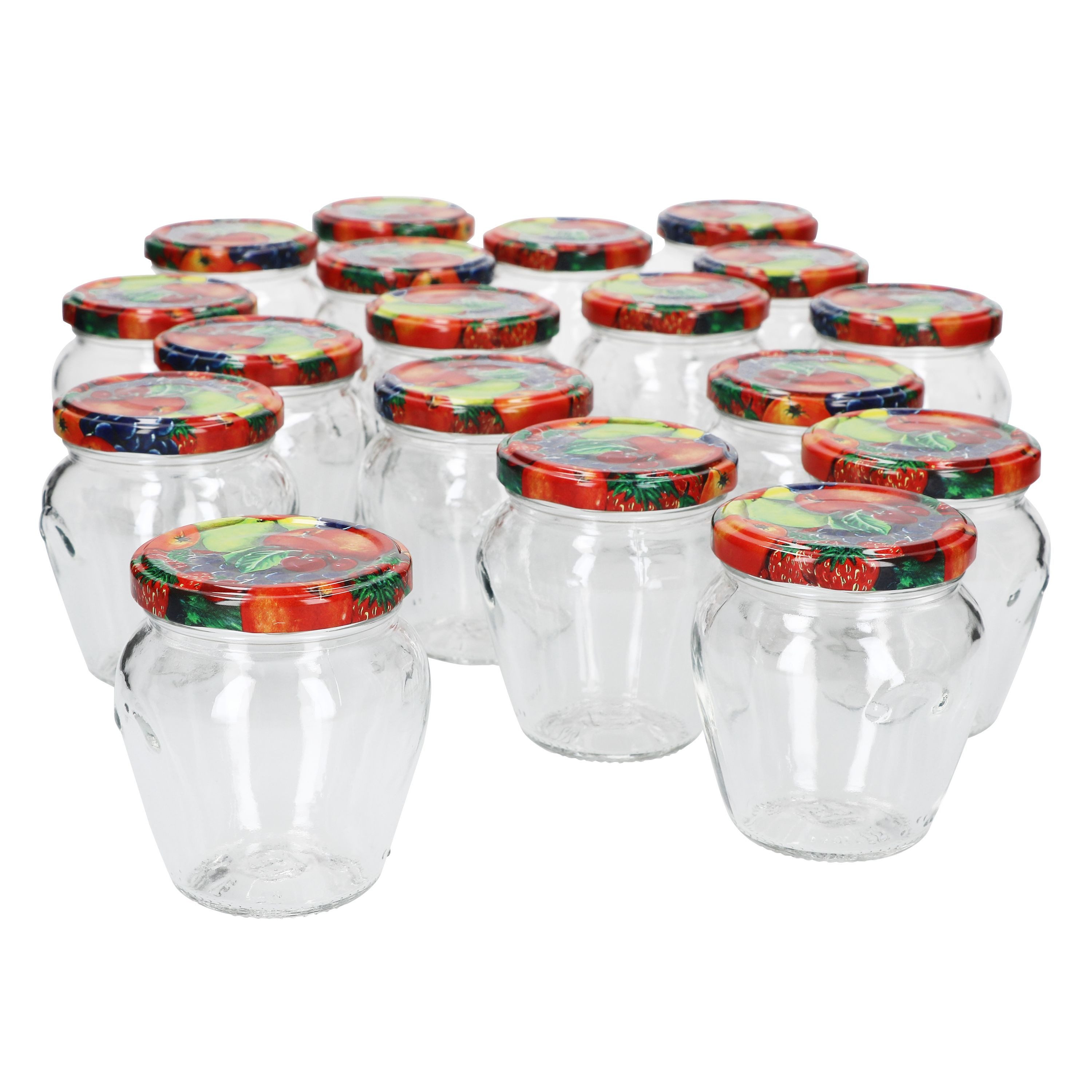 MamboCat Vorratsglas 20er Set Marmeladenglas Vaso Orcio 212ml + To63 Deckel Obst, Glas – Bild 2 von 5