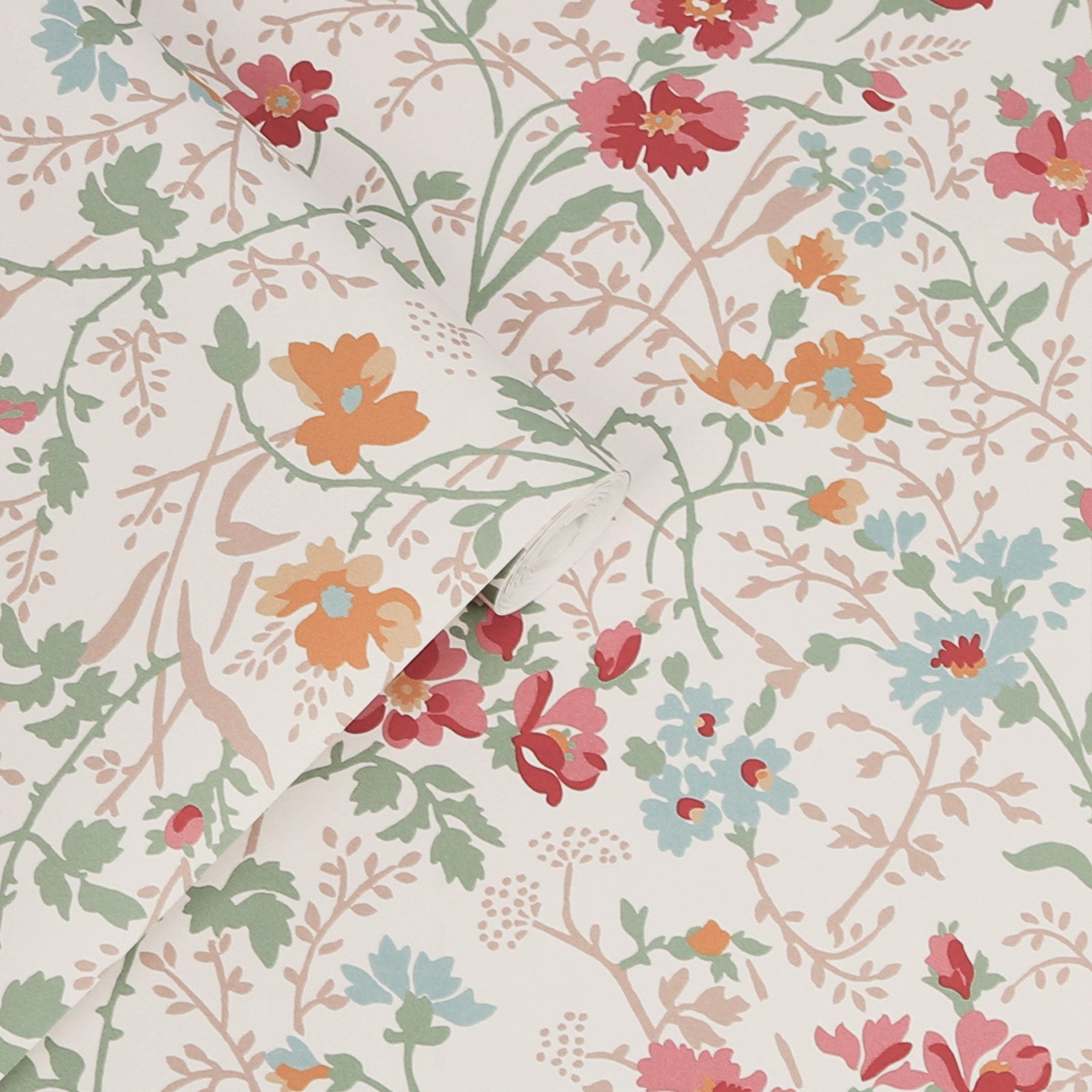 LAURA ASHLEY Vliestapete Shropshire Posy, glatt, 3D-Optik, (1 St), 10mx52cm (ca. 5m2)