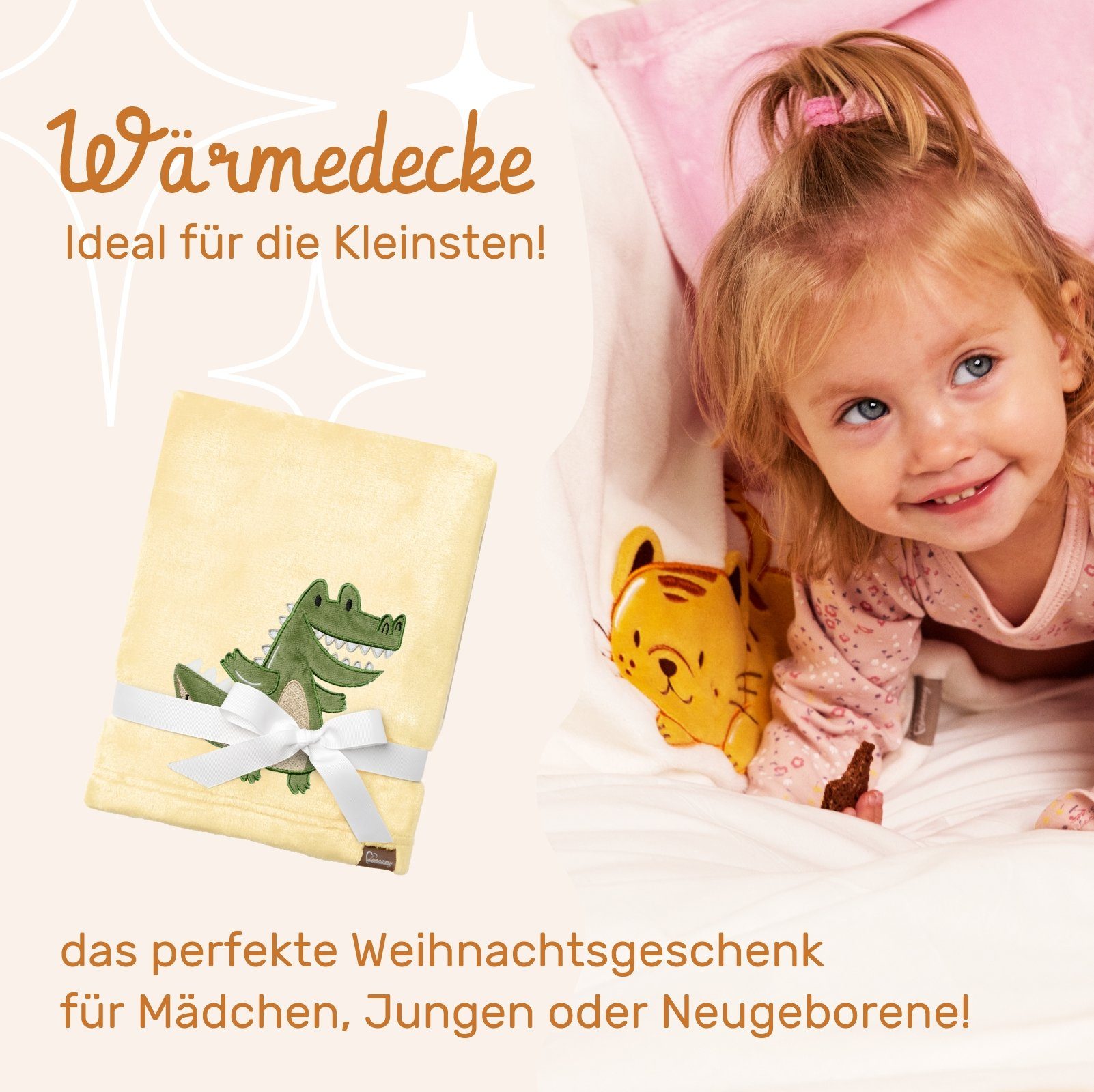 Wohndecke Warme Kuscheldecke Babydecke Blanket Baby Geschenk BE20-168, Be Mammy