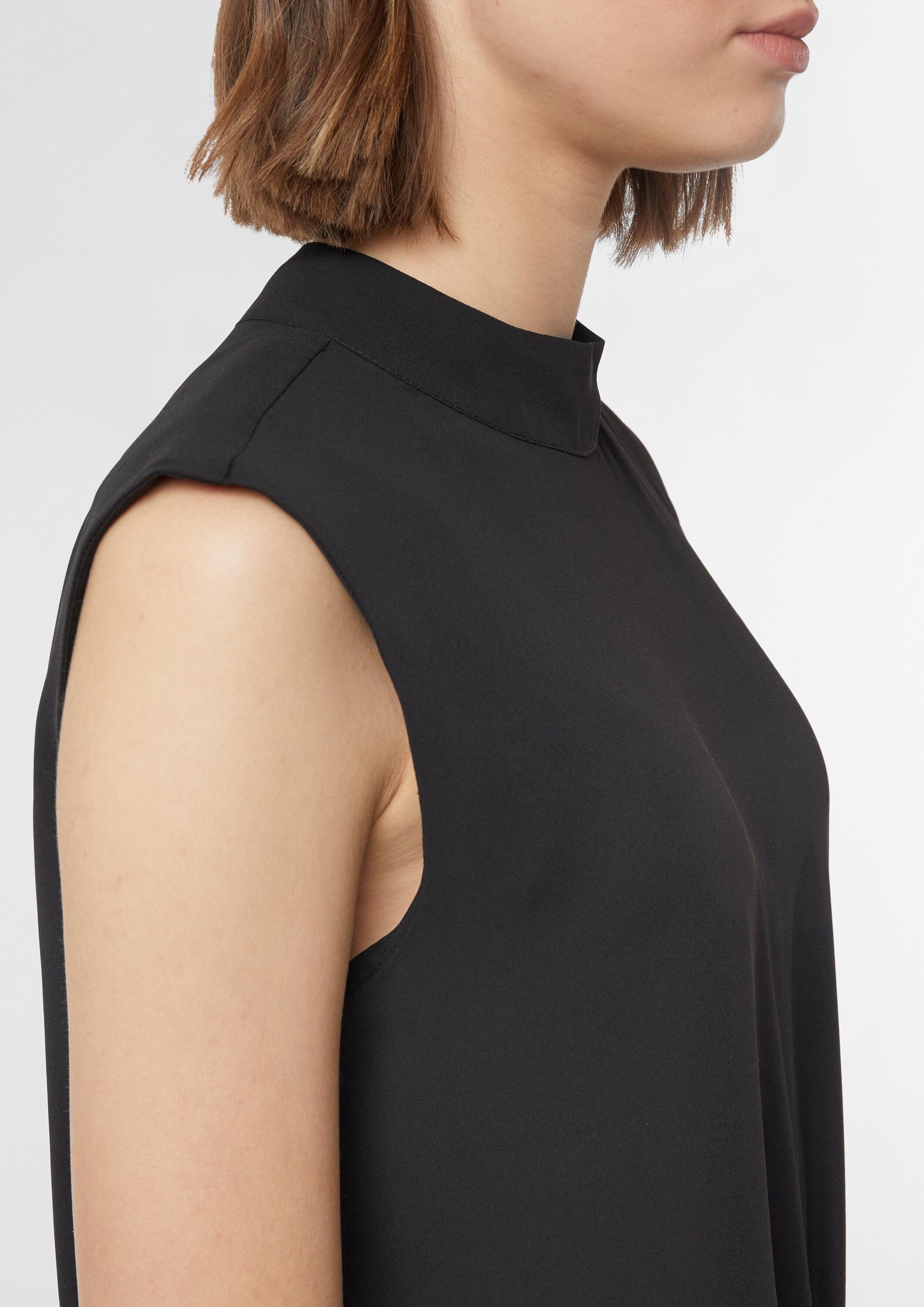 comma Blusentop Bluse Chiffonbluse mit subtilem Schulterpolster