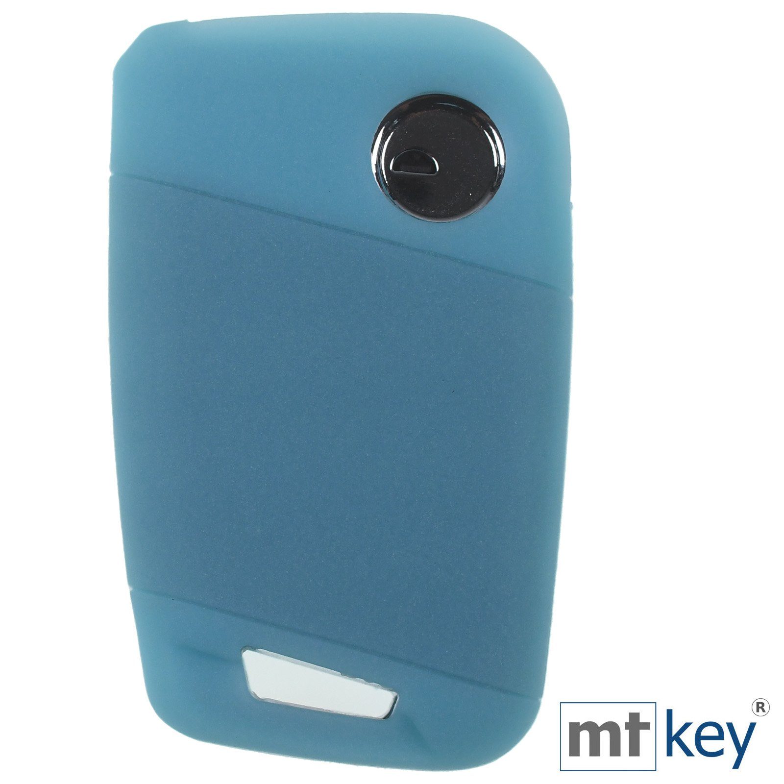 für Silikon fluoreszierend Passat B8 Softcase Blau, KEYLESS Schutzhülle Kodiaq SMARTKEY Autoschlüssel 3 Schlüsseltasche mt-key VW Skoda Arteon Tasten