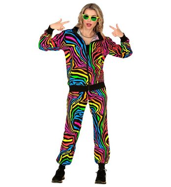Widmann S.r.l. Kostüm Trainingsanzug 'Neon Regenbogen' für Erwachsene