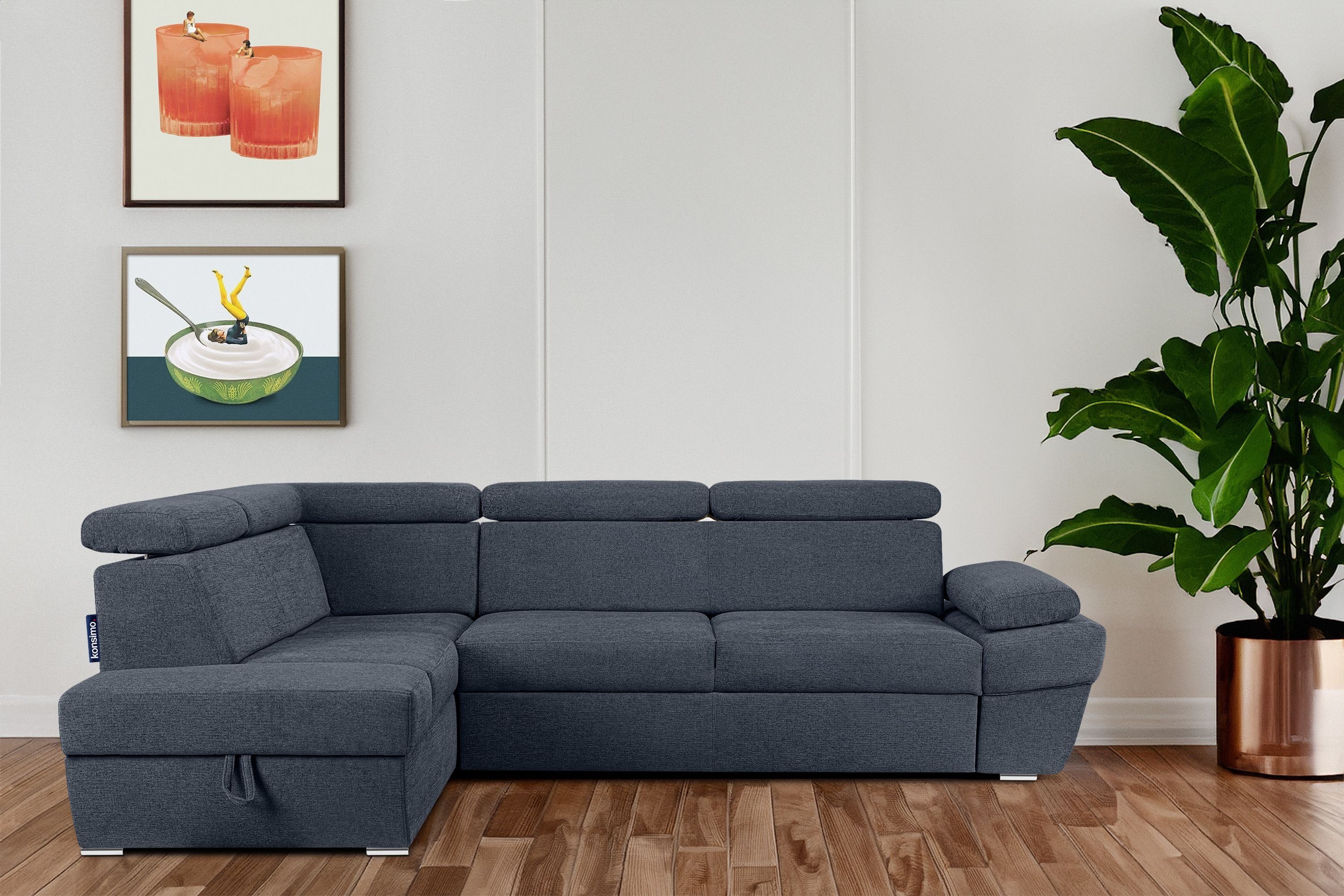 KONSIMO® Ecksofa RATLO Ecksofa, mit Bettfunktion günstig online kaufen