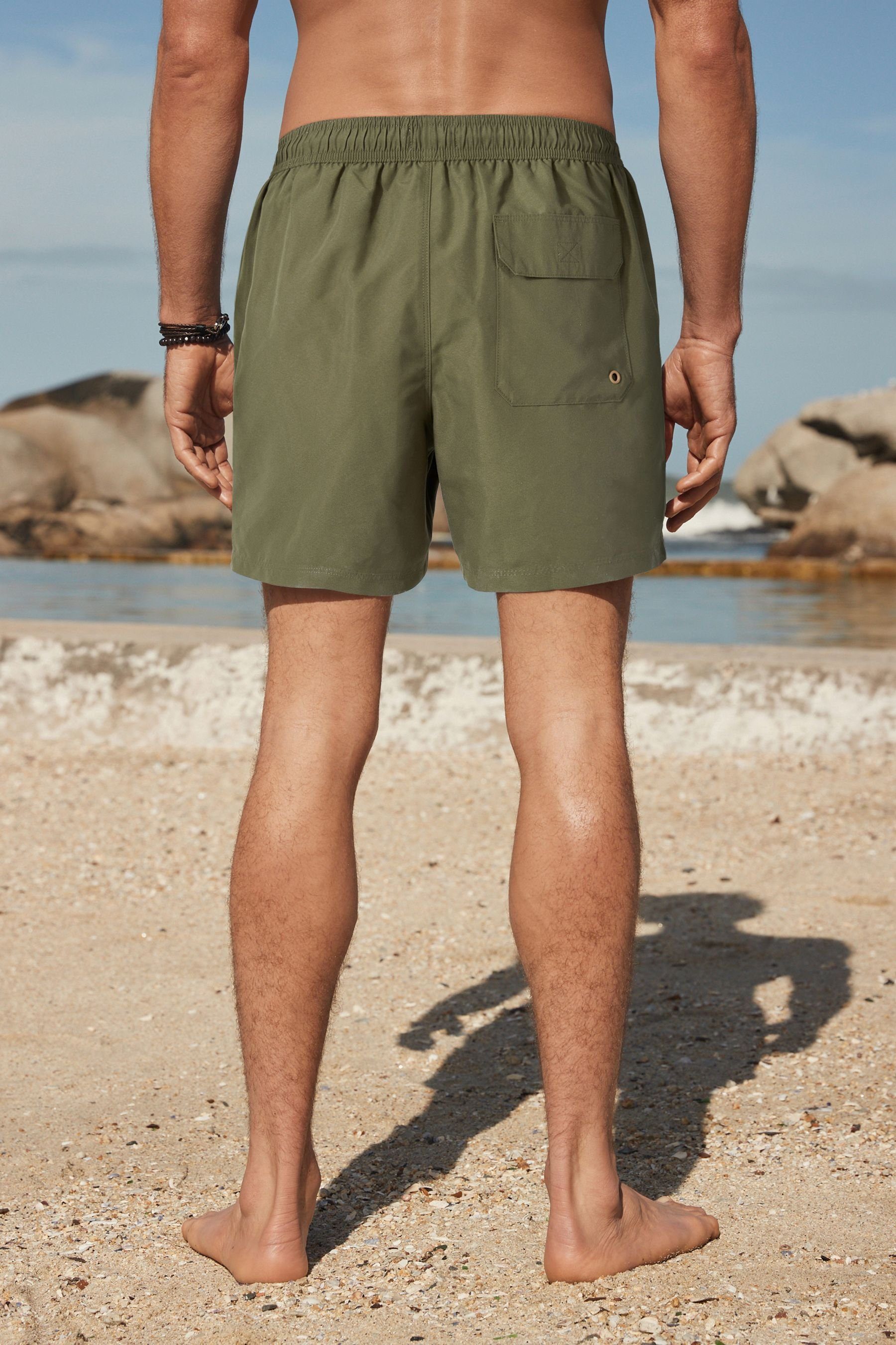 Next Badeshorts Schlichte Badeshorts mit Palmen-Logo günstig online kaufen
