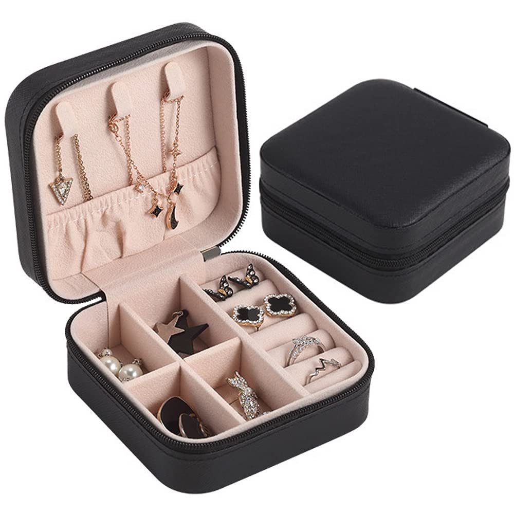 Housruse Schmuckkasten Schmuck-Aufbewahrungsbox, tragbare Mini-Schmuckbox  (Schmuckschatulle klein Schmuckkoffer für Damen Mädchen)