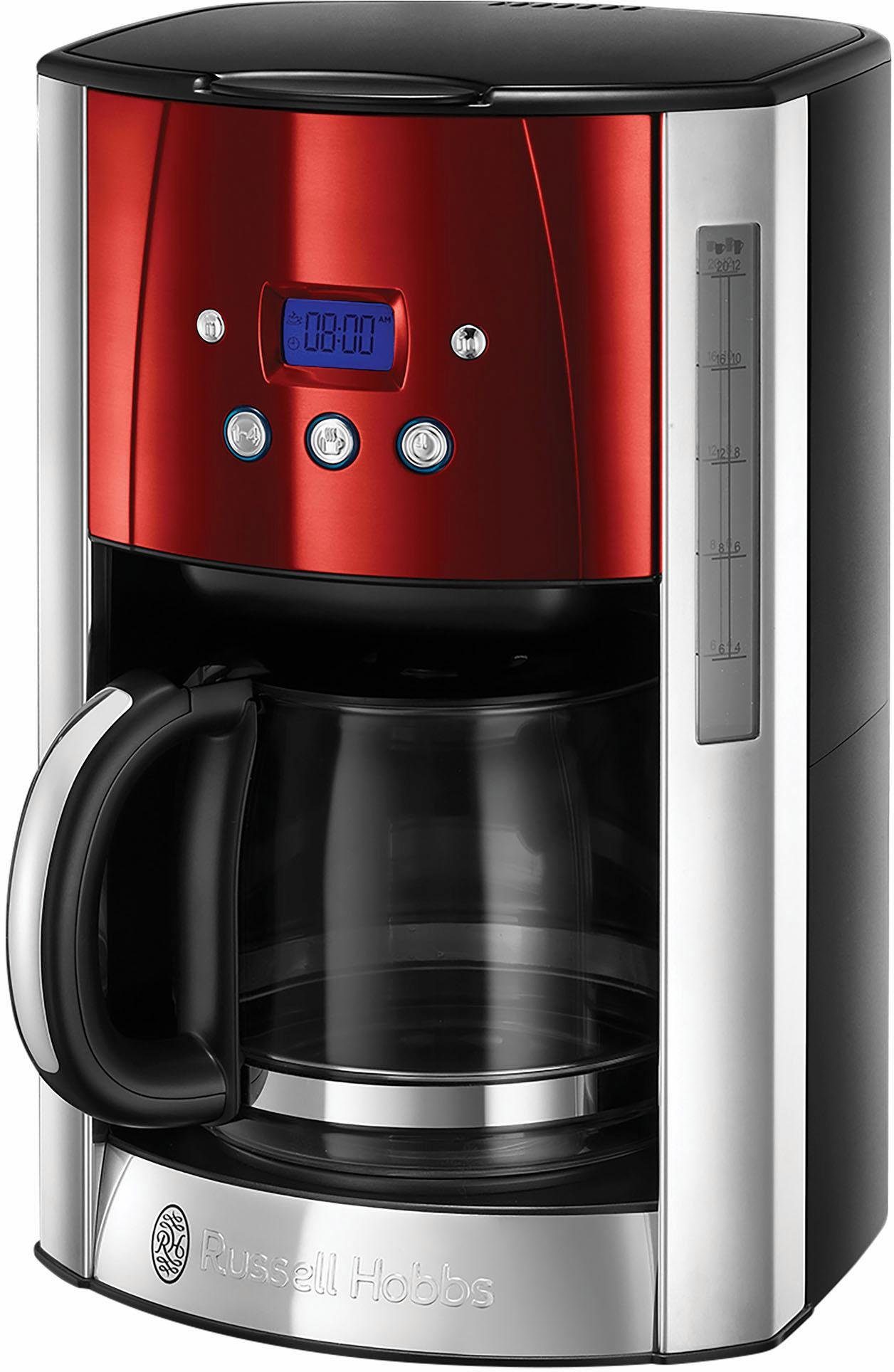 RUSSELL HOBBS Filterkaffeemaschine Luna Solar Red 23240-56, 1,5l Kaffeekanne, Papierfilter 1x4, mit fingerabdruckresistenter Lackierung
