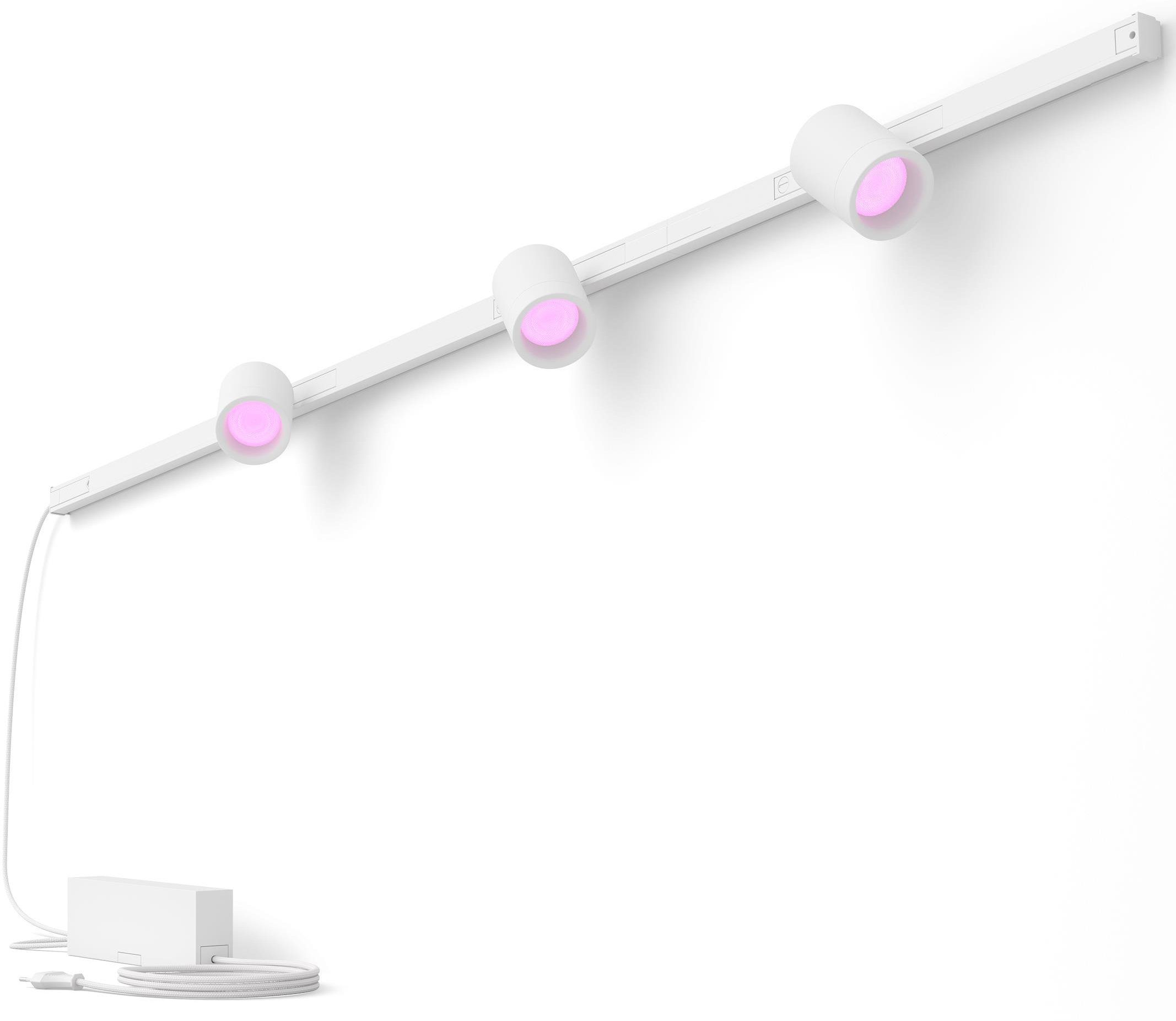 LED Schienensystem LED Wandleuchte fest Farbwechsler, Philips Dimmer, integriert, Hue Perifo,