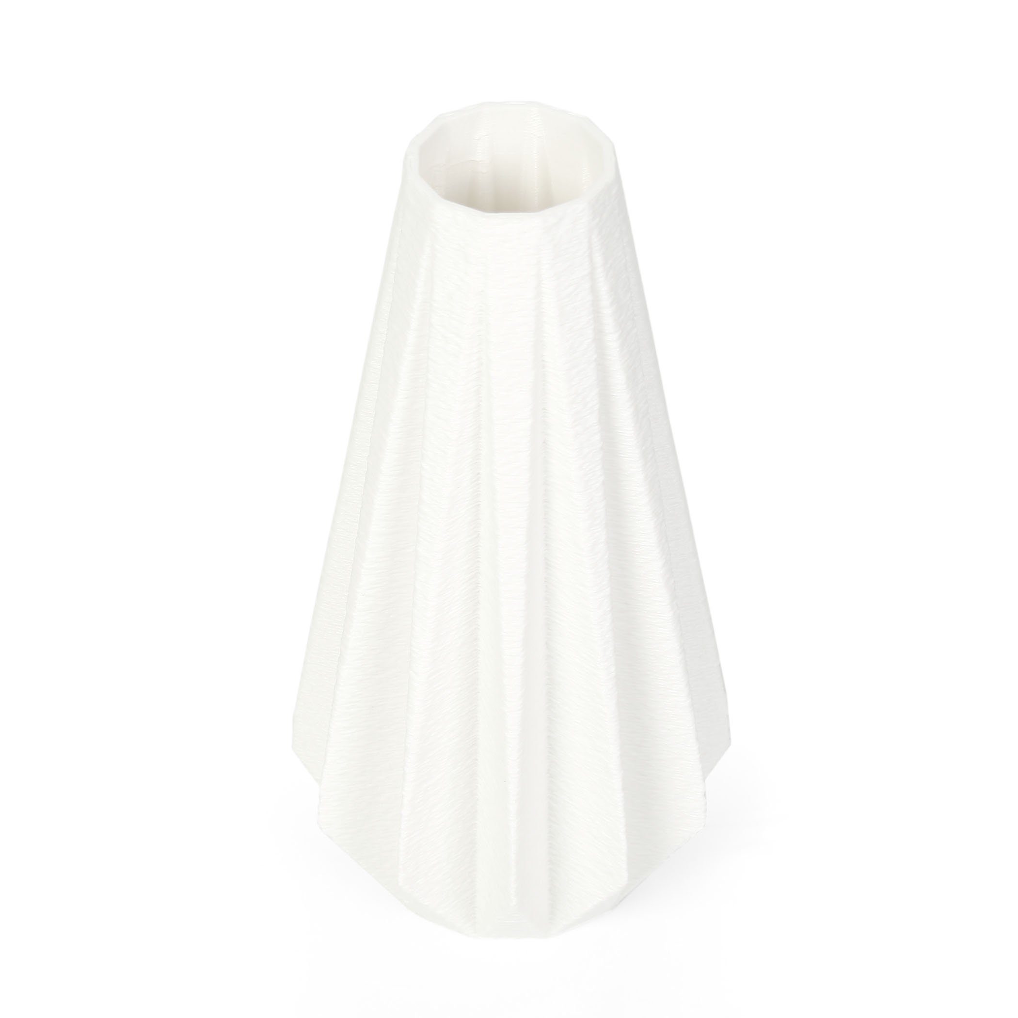 Bio-Kunststoff, nachwachsenden White Feder Blumenvase aus & Vase – Dekorative Designer bruchsicher Dekovase wasserdicht aus Kreative Rohstoffen;