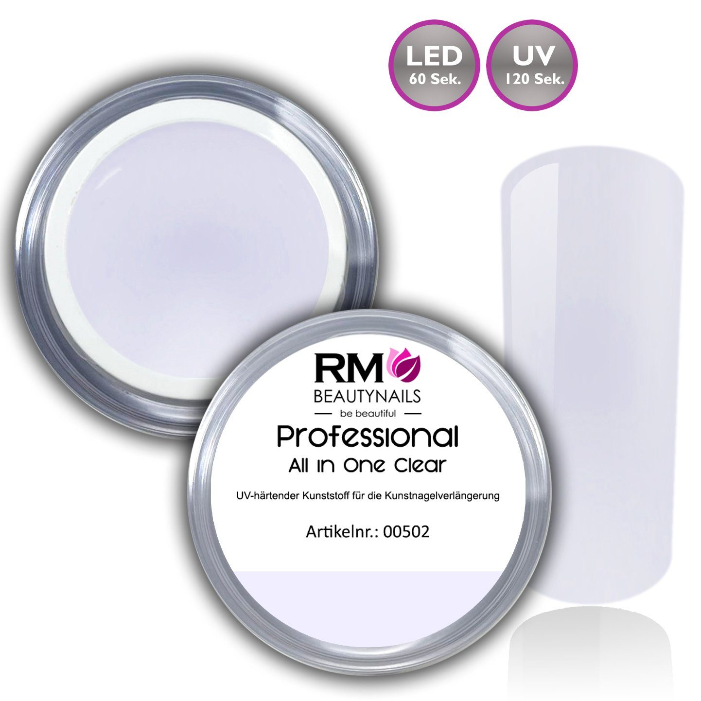 UV-Gel Profi UV Led Gel All in One Clear 1-Phasengel Nagelgel Nails