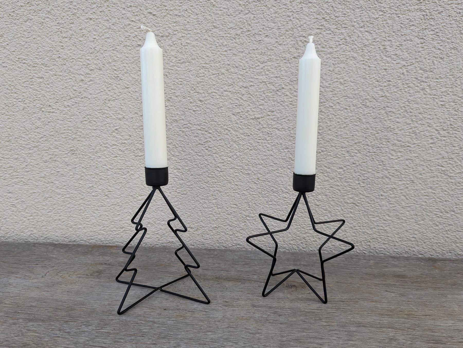 Baum Stern 2er (4er-Set) Weihnachtsfigur Kerzenhalter Posiwio Set und