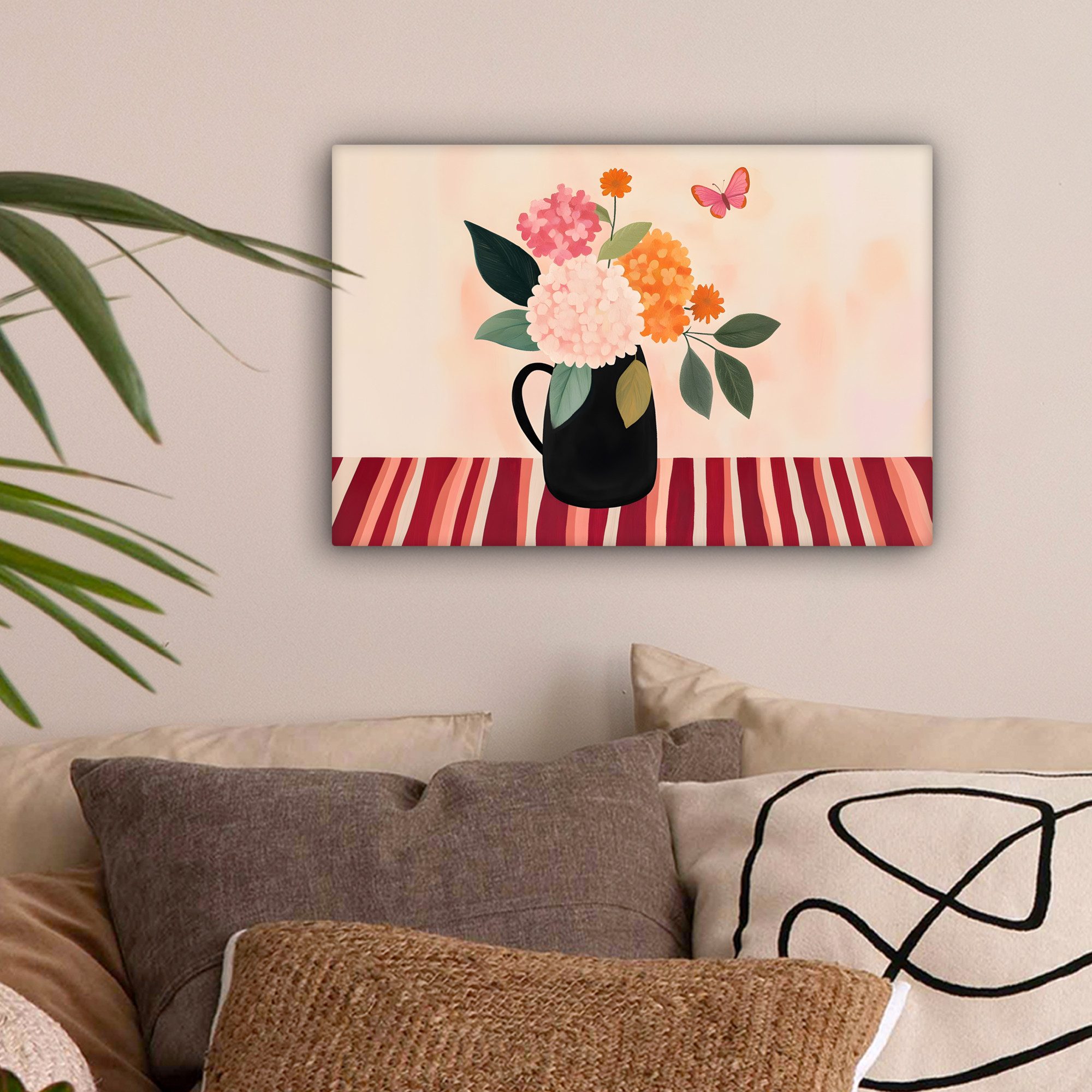 OneMillionCanvasses® Leinwandbild Vase - Blumen - günstig online kaufen