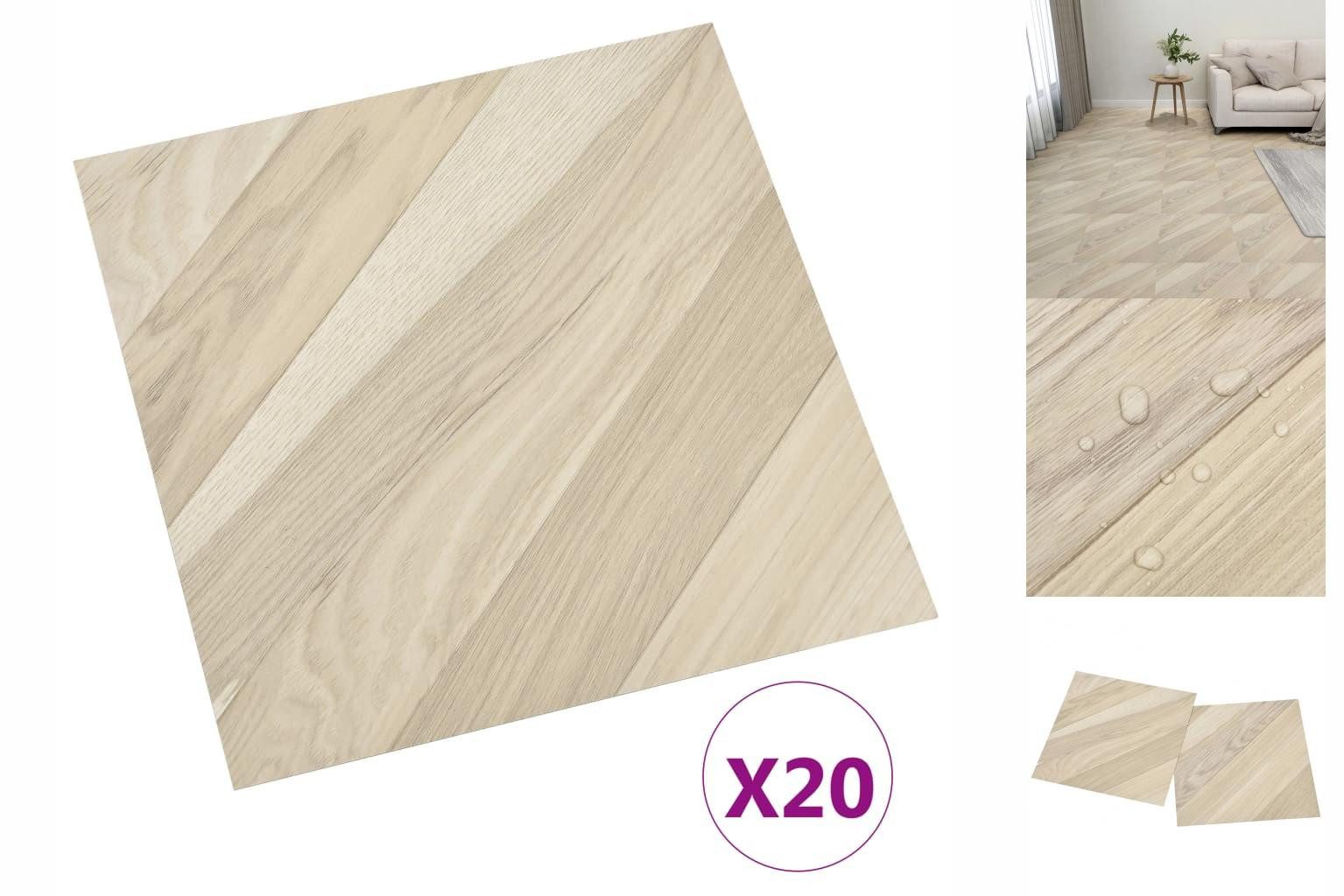 vidaXL Laminat PVC Laminatböden Selbstklebend Dielen Bodenbelag Boden Fliesen 20 Stk