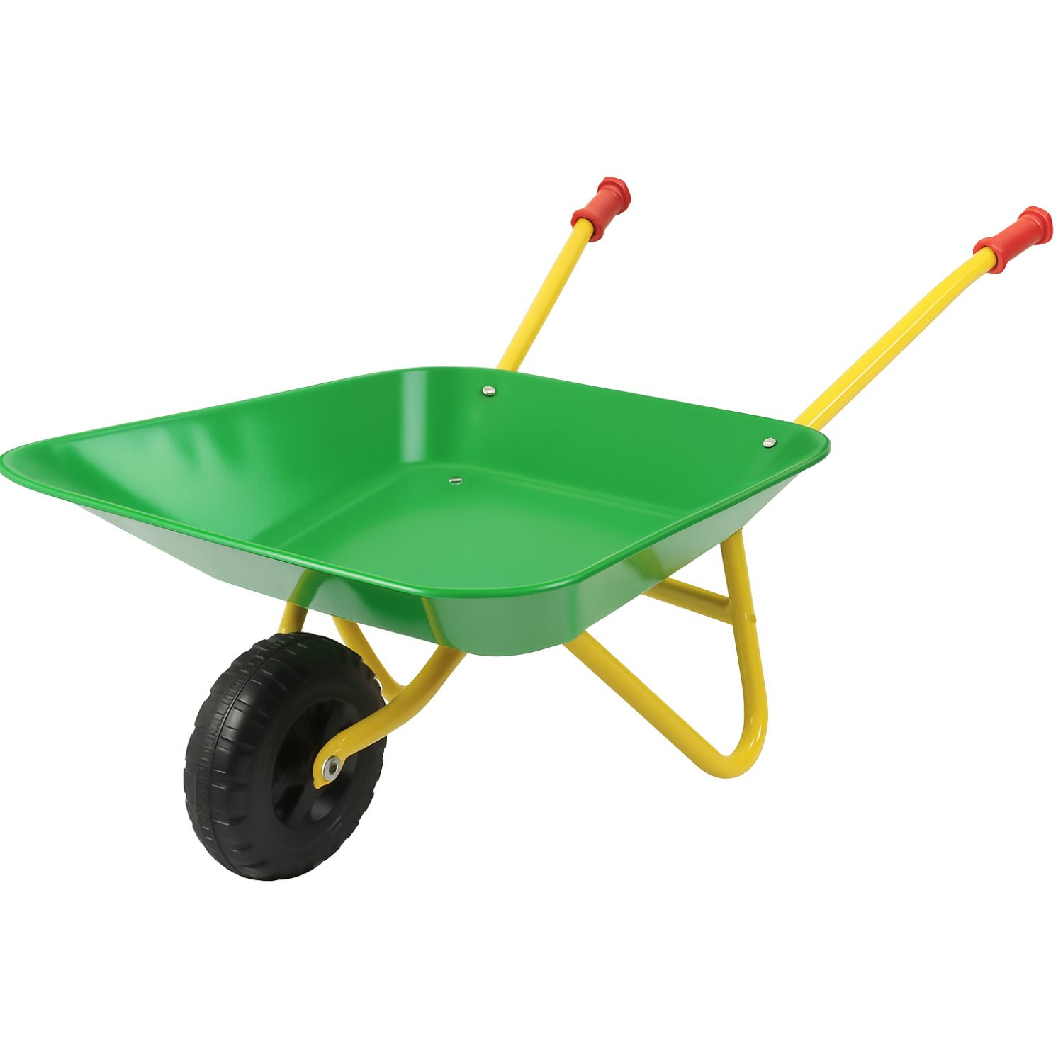 Play Fun Schubkarre Kinderschubkarre aus Metall, Traglast: 50 kg - geeignet für Sand, Laub und Gartenmaterial