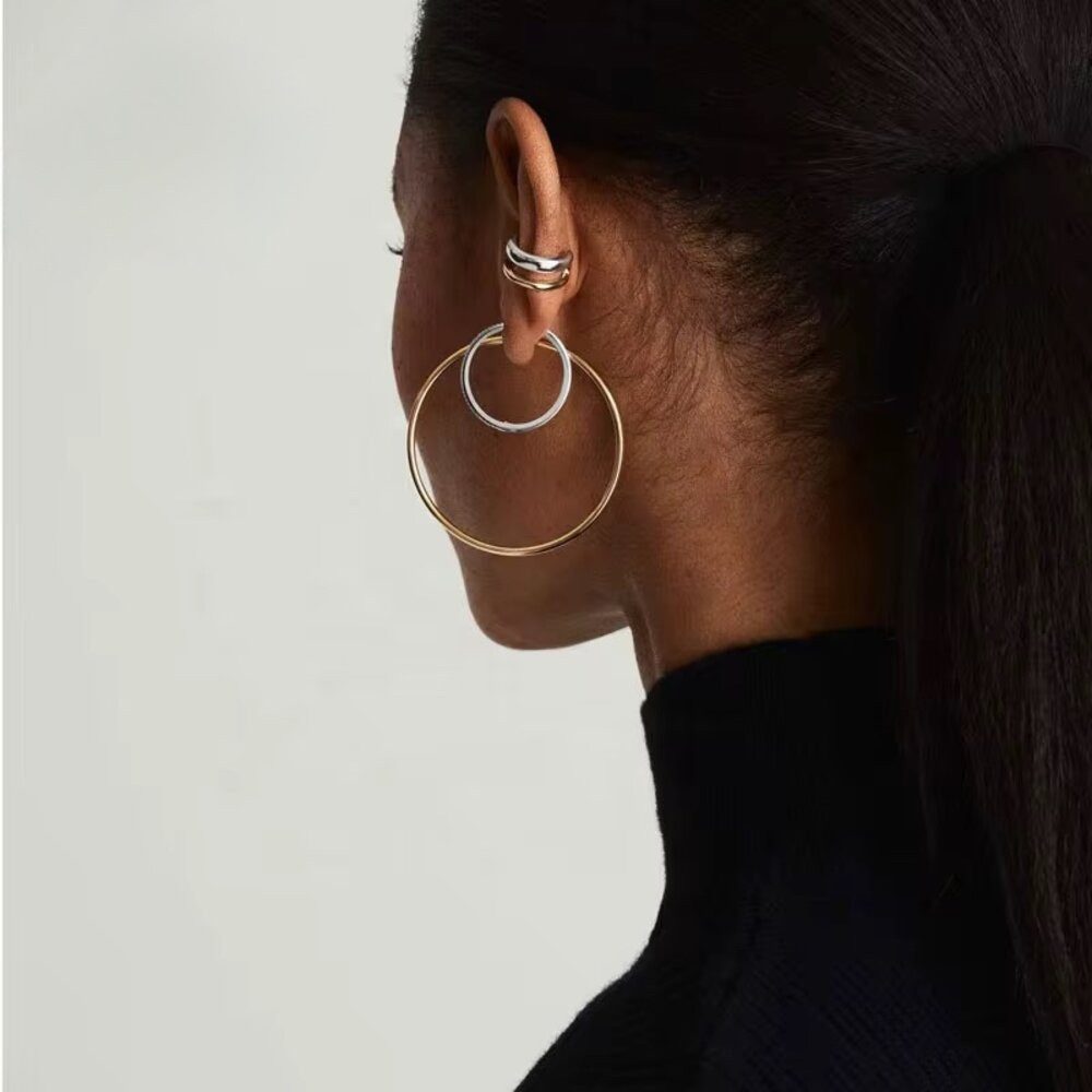 ROUGEMONT Ohrklemme Trend Damen Ear Cuff Bicolor 925 Sterling Silber 18K Go günstig online kaufen