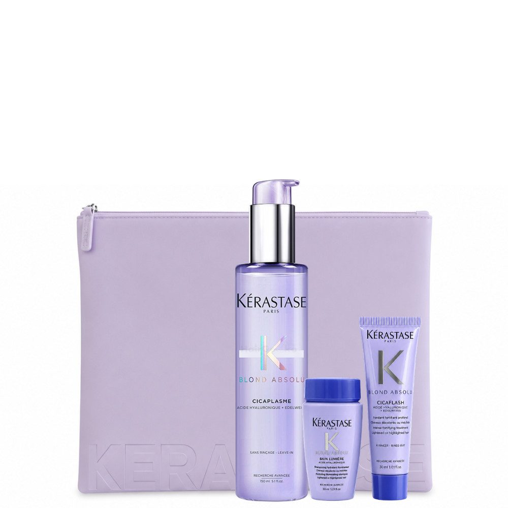 Kérastase Haarserum Blond Absolu Cicaplasme 150 ml + 2 Minis und Beauty Bag, 4-tlg., inklusive Kérastase Beauty-Bag