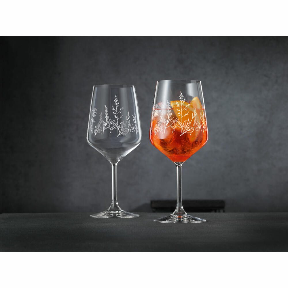 Nachtmann Aperitifglas Tattoo Botanical White 2er Set 630 ml, Kristallglas