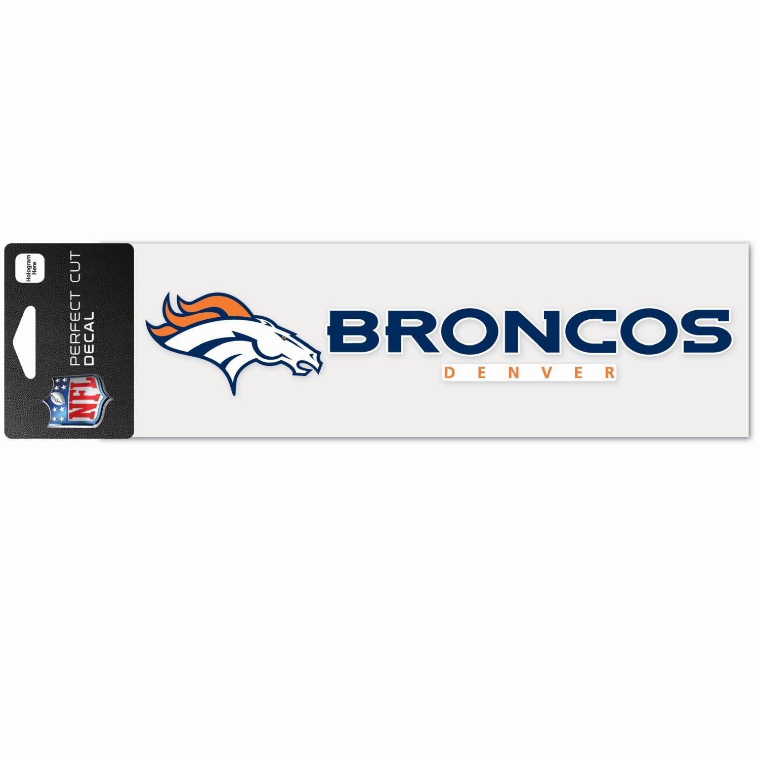 WinCraft Wanddekoobjekt NFL Perfect Cut Aufkleber 8x25cm Denver Broncos