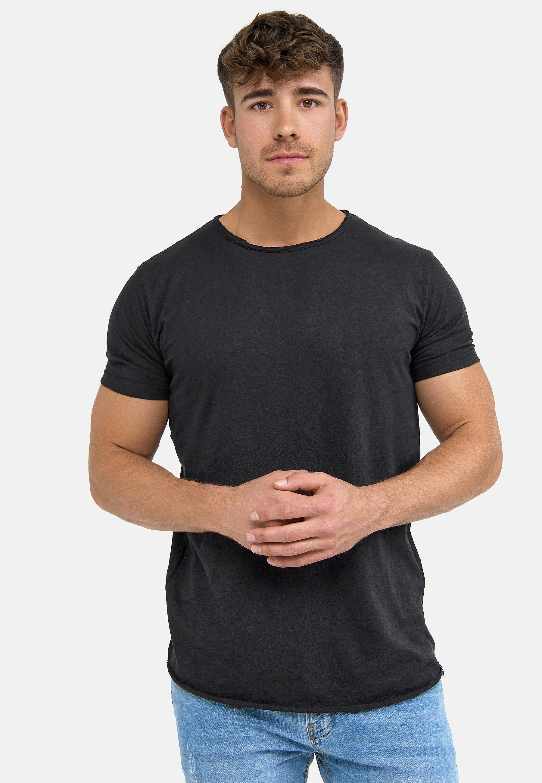 Indicode T-Shirt Herren Willbur Tee Shirt Tee Herrenshirt mit Rundhalsaussc günstig online kaufen