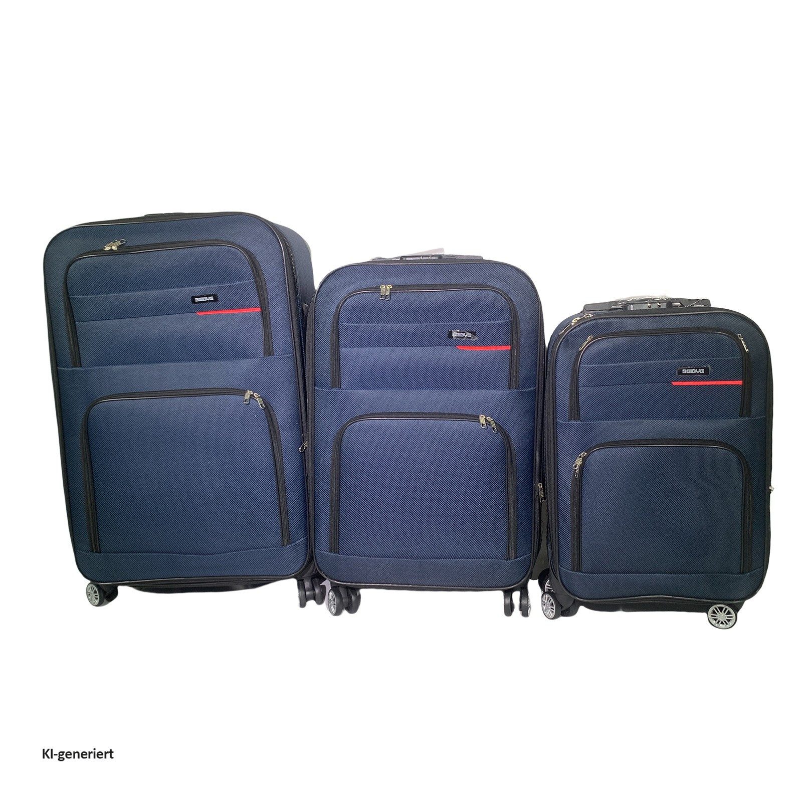 HTI-Living Kofferset 3-teiliges Softkoffer-Set mit Teleskopstange, (Set, 3 tlg., 3 Koffer in verschiedenen Größen), Kofferset