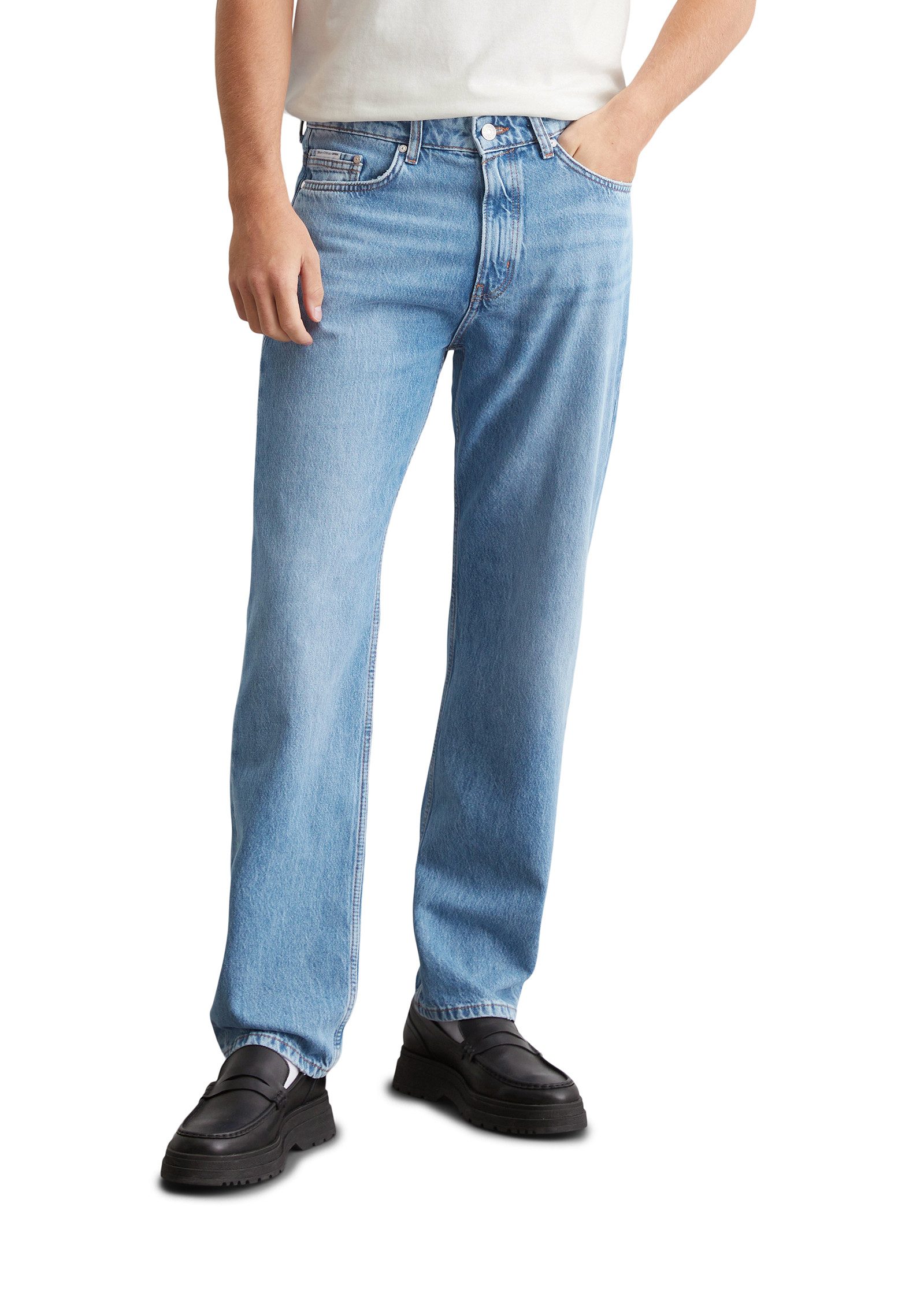 Marc O'Polo DENIM Straight-Jeans Authentischer Salt'n'Pepper-Vintage-Look günstig online kaufen