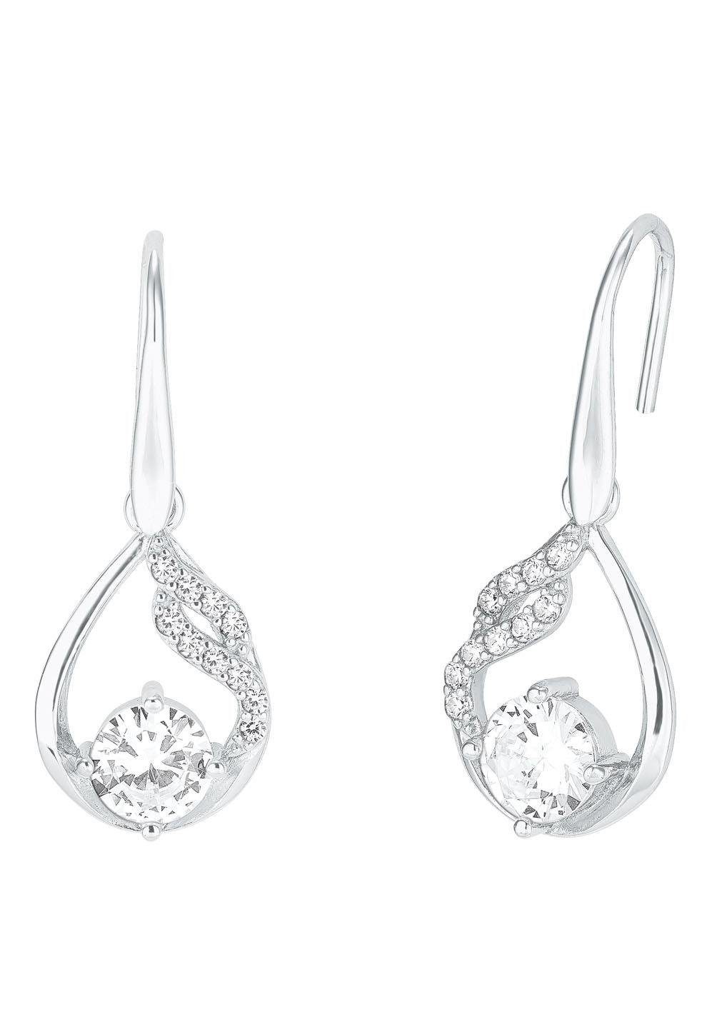 Amor Paar Ohrhaken, mit Zirkonia (synth)