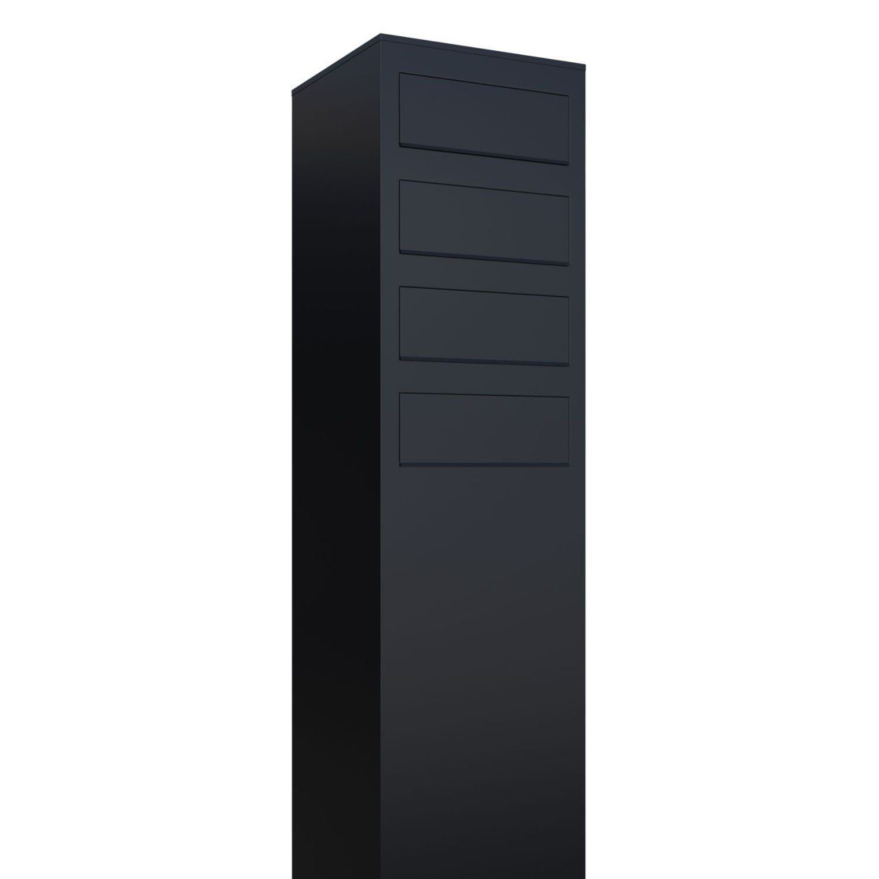 Bravios Briefkasten Briefkastenanlage Monolith for Four Schwarz