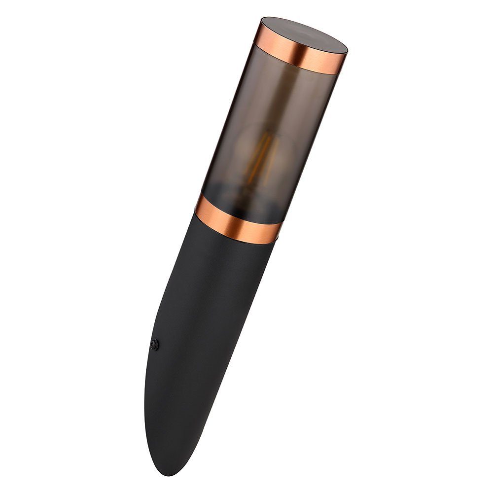 GLOBO LIGHTING Außen-Wandleuchte, Leuchtmittel inklusive, Warmweiß, Außenwandlampe Wandleuchte Edelstahl Garten Kupfer rauch. € 24,99