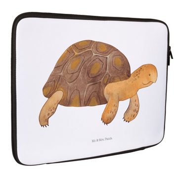 Mr. & Mrs. Panda Laptop-Hülle Schildkröte marschiert - Weiß - Geschenk, Computertasche, Lieblingsme