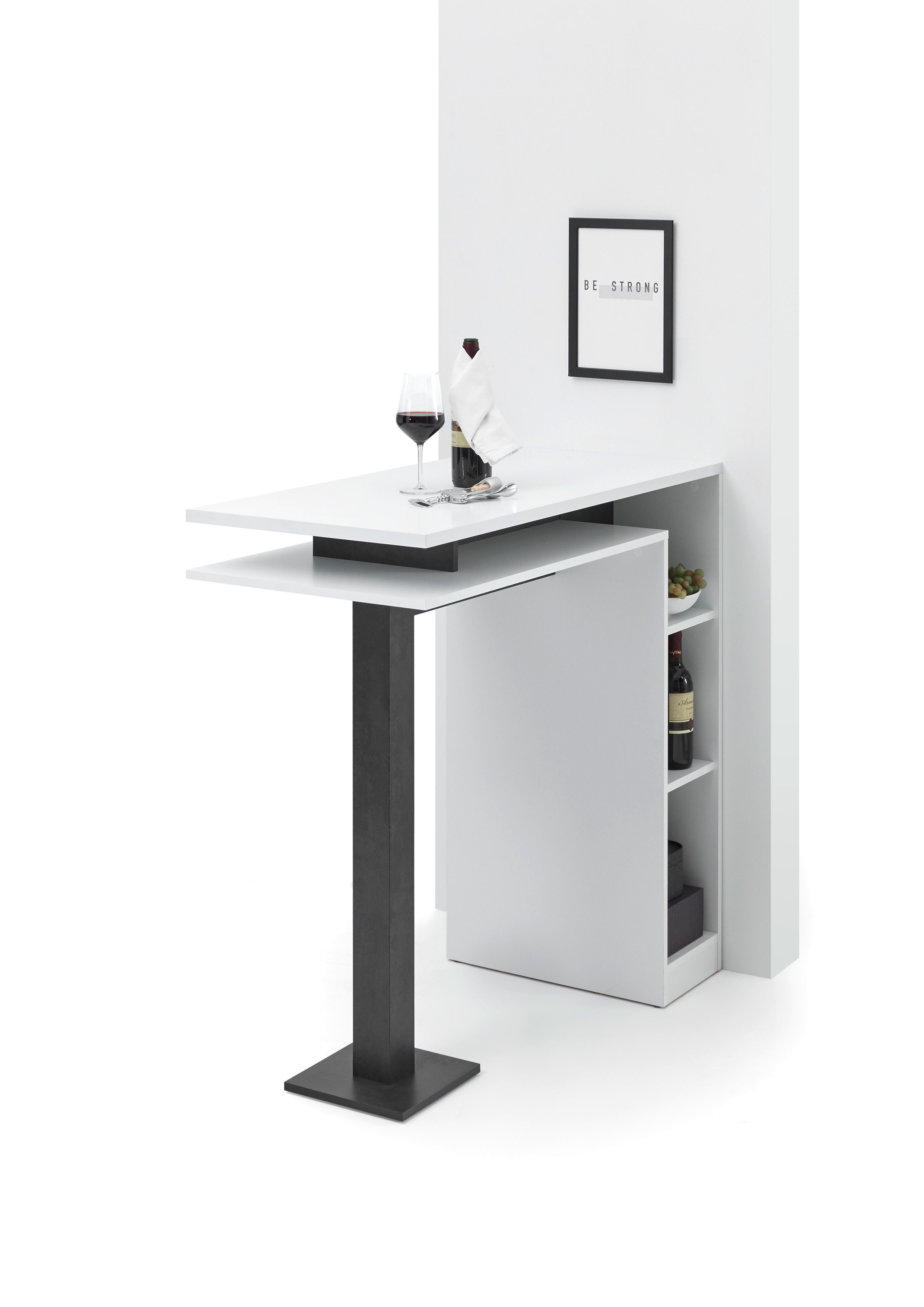 möbelando Bartisch Billa, 108 x 103 x 50 cm (B/H/T)