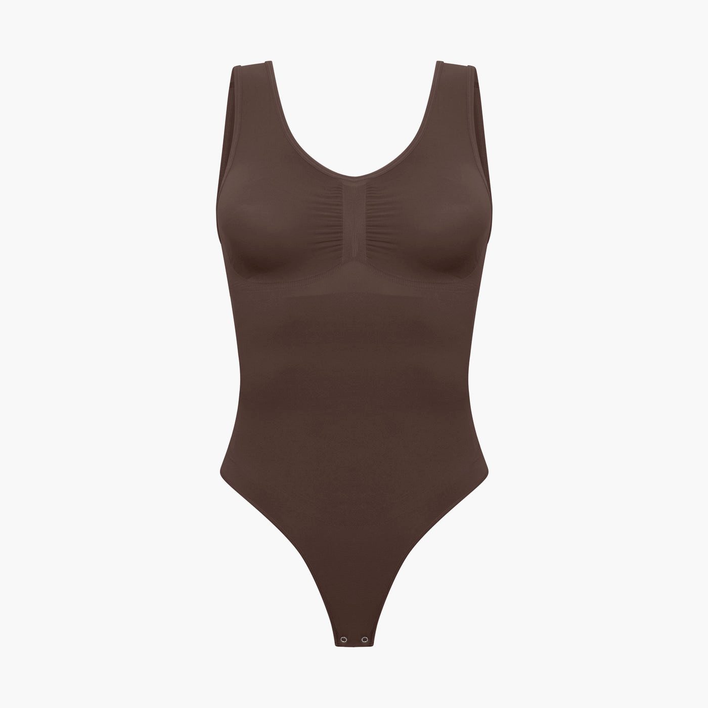 Creamy Fabrics Miederbody Tank Bodysuit Sculpting Shapewear mit String-Brau günstig online kaufen