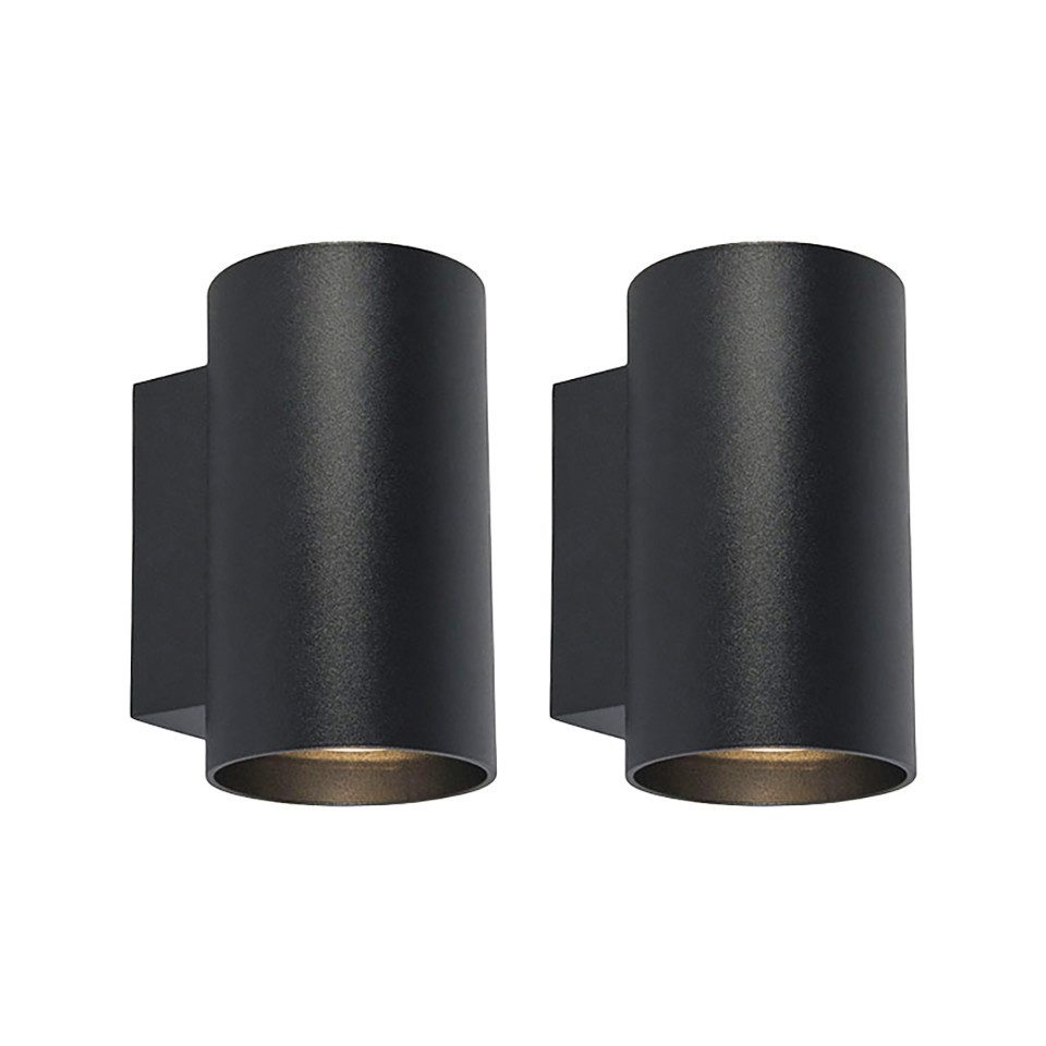 Qazqa Wandleuchte Sandy, QAZQA Wand­leuchte, Schwarz, Stahl, Design