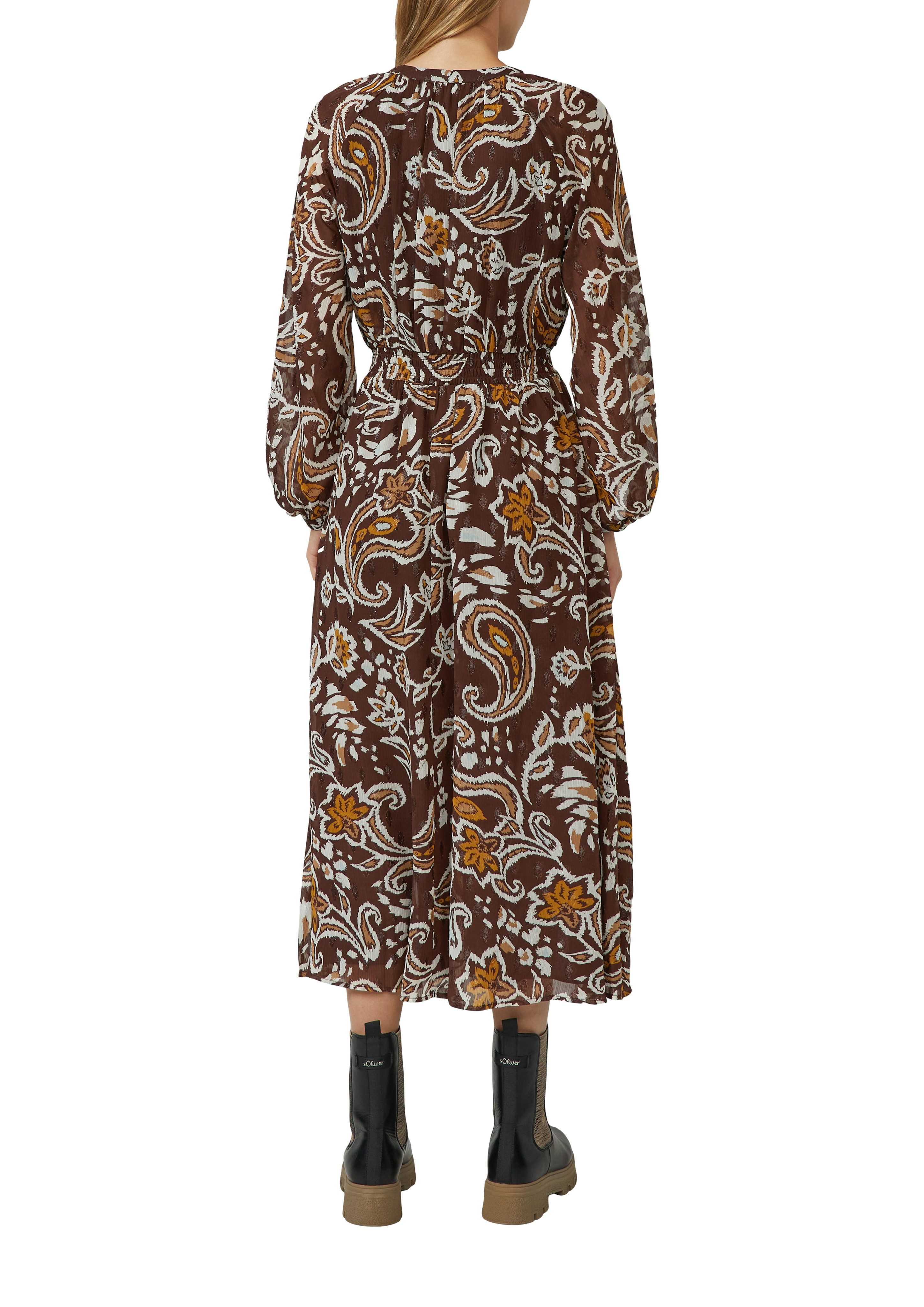 s.Oliver Chiffonkleid mit Effektgarn im Relaxed günstig online kaufen