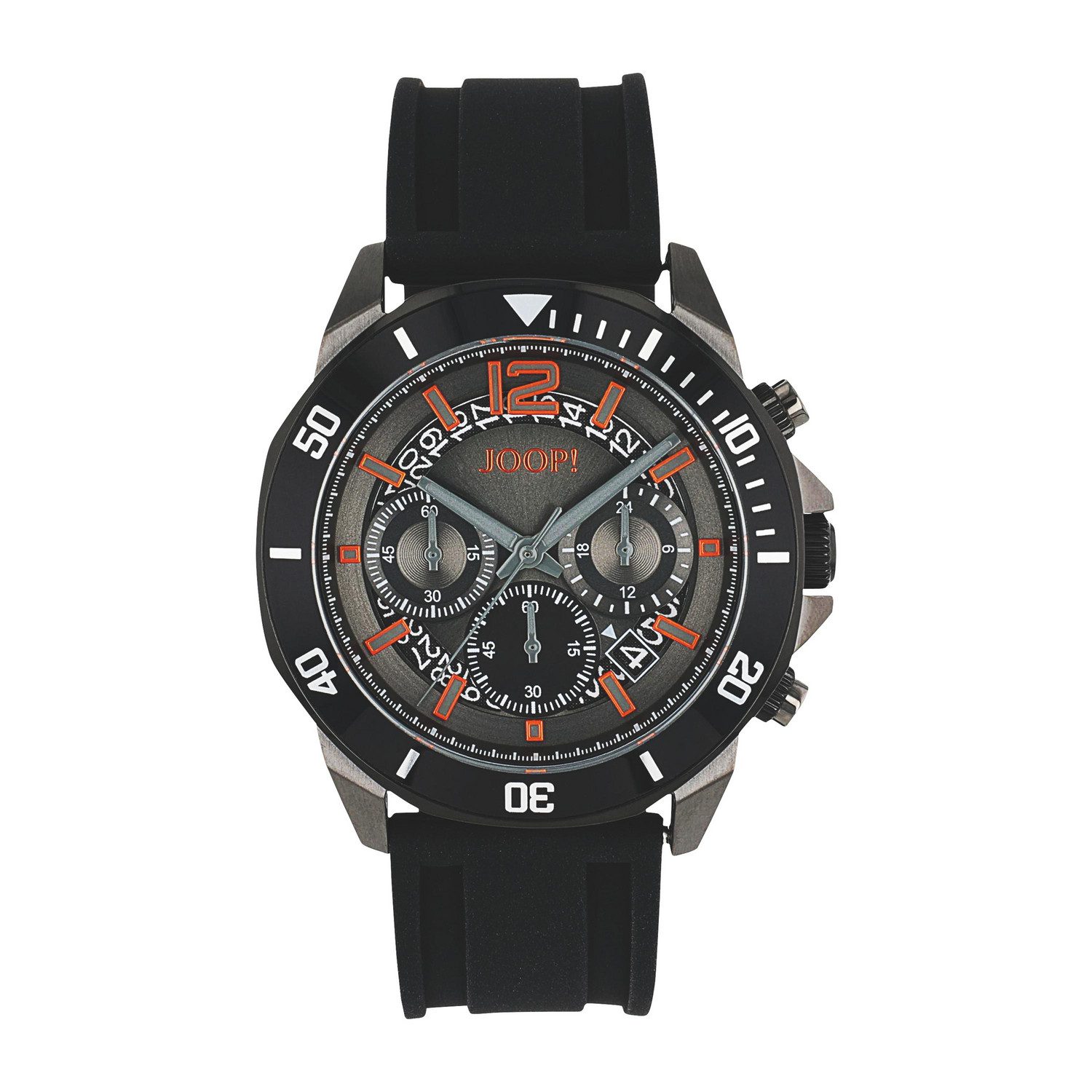 JOOP! Chronograph 2100489, Quarzuhr, Armbanduhr, Herrenuhr, Silikonarmband, analog, Jahr, Monat