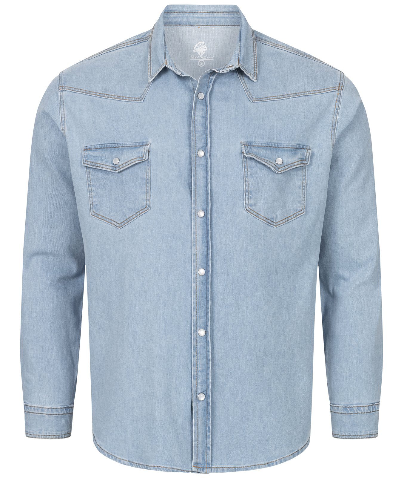 Rock Creek Jeanshemd Herren Jeanshemd Hellblau günstig online kaufen