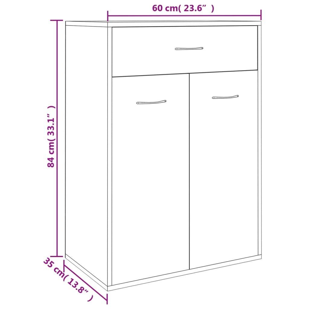 60x35x84 Eiche 1-tlg. Sonoma vidaXL Schuhschrank Holzwerkstoff, Sonoma-Eiche Schuhregal cm