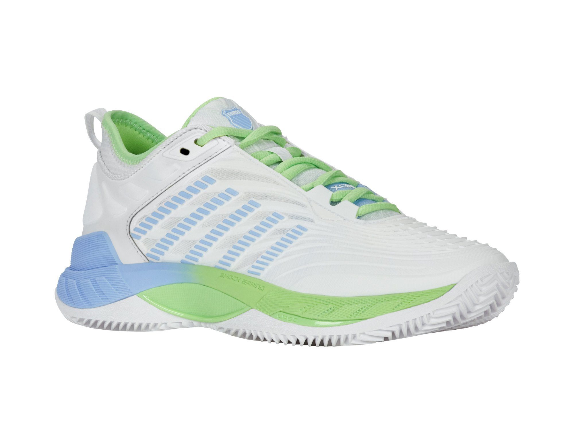 Hypercourt Supreme 2 HB Clay/Sandplatz weiss/grün/blau Damen Tennisschuh