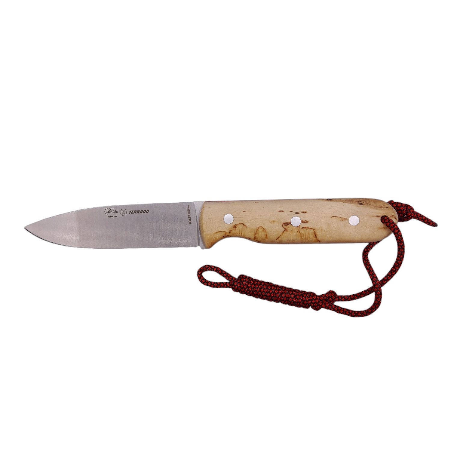 Nieto Universalmesser Miguel Nieto feststehendes Messer Terrano aus N690 Böhler Stahl, braun, (1 St), Lanyard inkl., Scheide inkl.