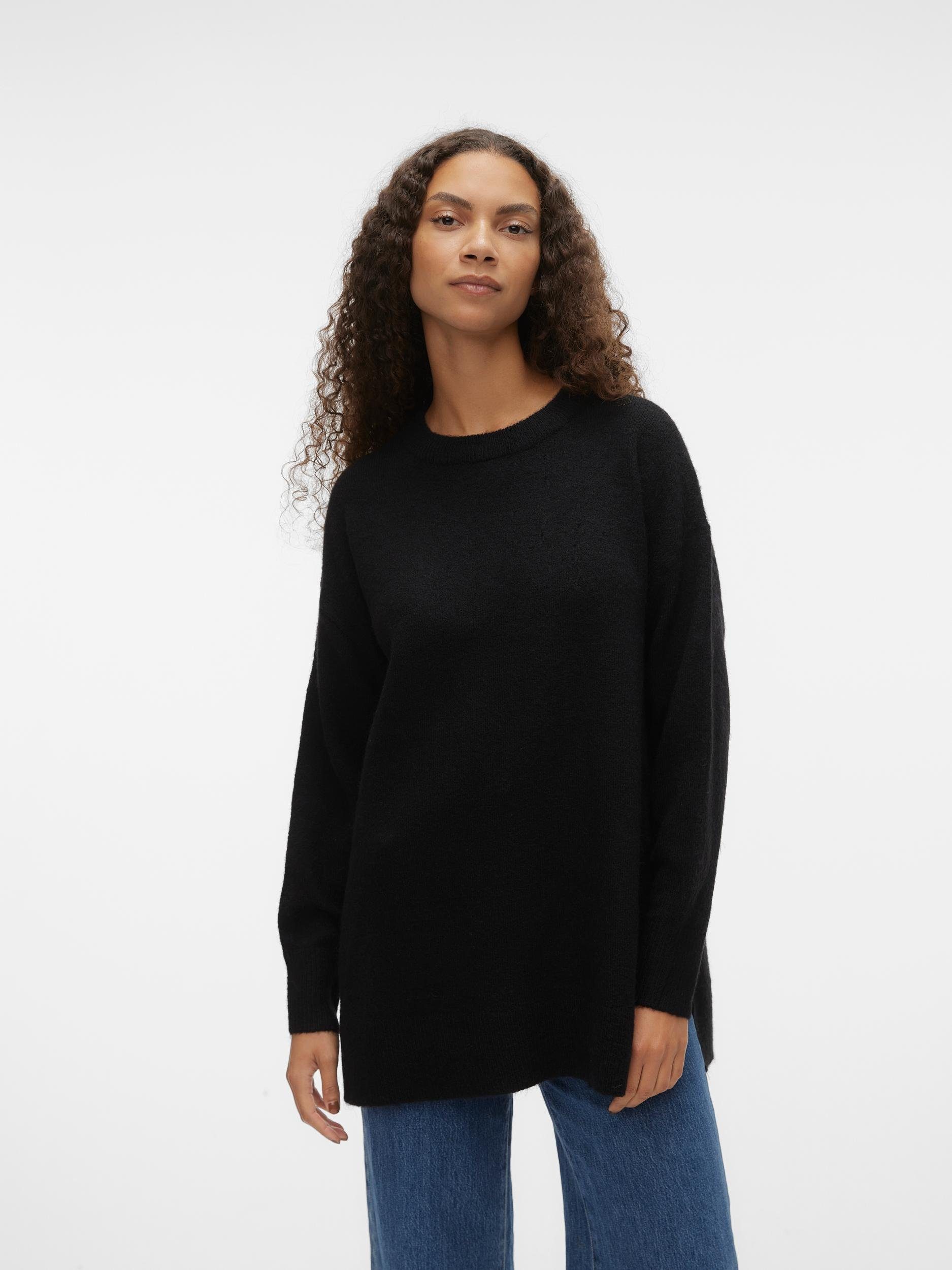 Vero Moda Strickpullover VMFILUCA LS O-NECK LONG PULLOVER GA NOOS