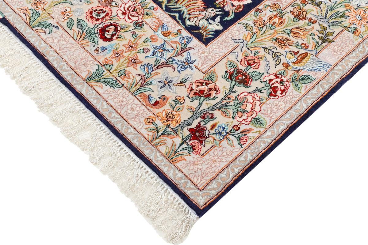 Orientteppich Isfahan Seidenkette 158x231 Handgeknüpfter Orientteppich, mm Höhe: 6 Trading, rechteckig, Nain