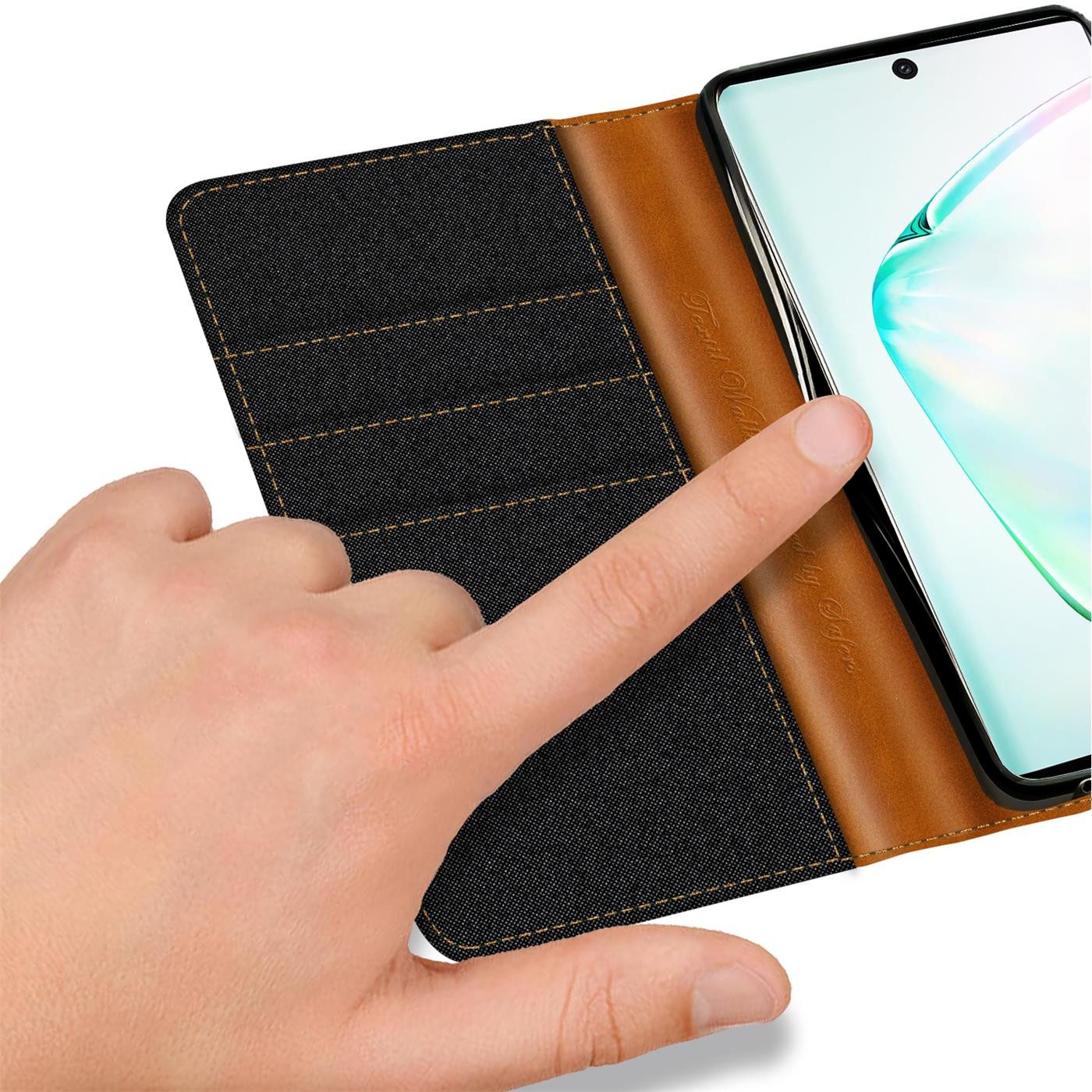 CoolGadget Handyhülle Flip Case Wallet Cover Book Tasche für Samsung Galaxy Note 10 6,3 Zoll, Handy Tasche mit Kartenfach Book Schutzhülle
