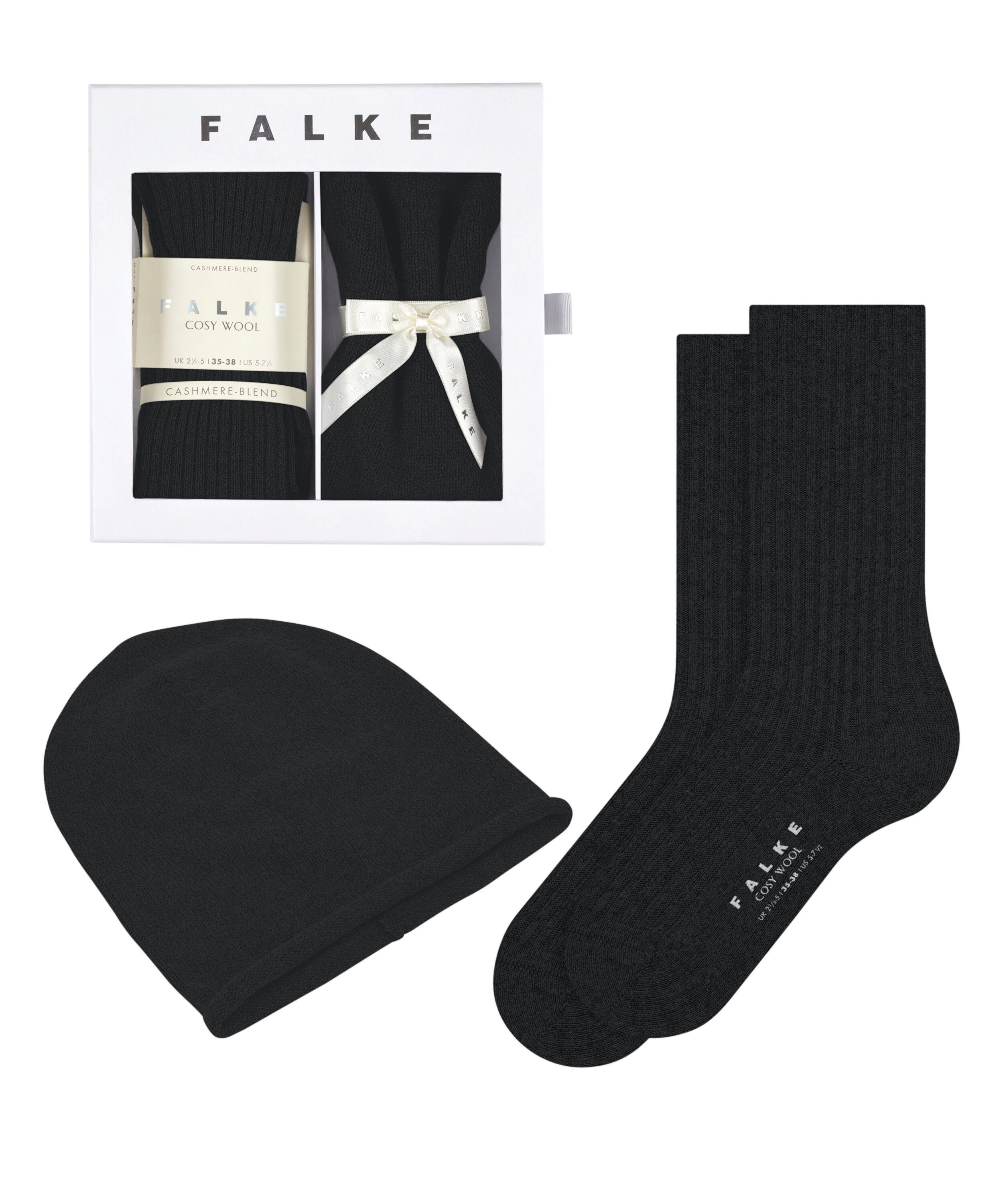 FALKE Socken Cosy Cashmere Giftset (1-Paar) black (3000)