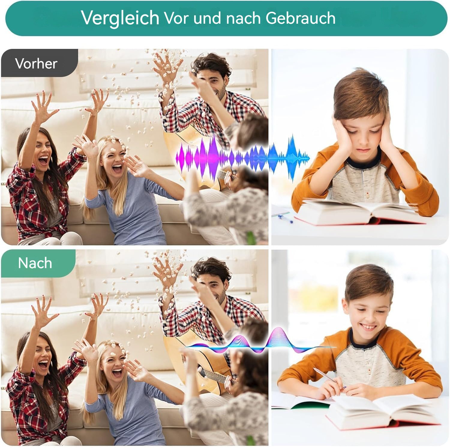 Rhein Beleuchtung Akustikplatte 12 Stück Selbstklebend Akustikplatten (30x30x0,9 cm), (Set, 12-St., akustikpaneele selbstklebendm, akustik paneele, schallabsorb – Bild 3 von 5