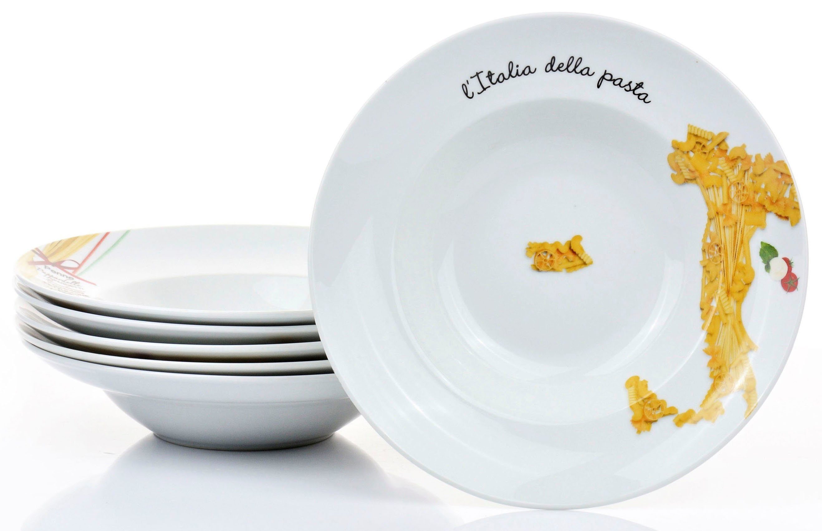 Retsch Arzberg Pastateller Italia, (6 St), Teller Set, Porzellan