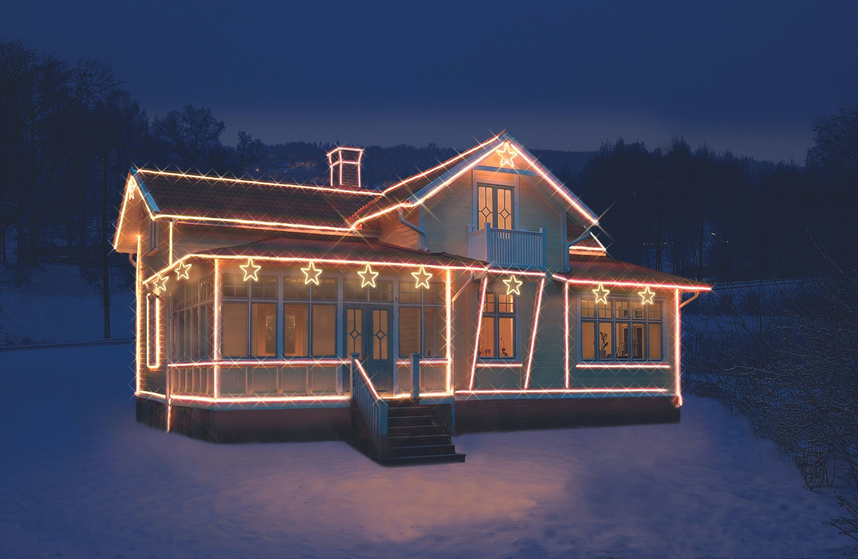 Best - - - Season Lichtschlauch-Stern Expo 28cm 36x LED Warmweiß Lichtleiste System Ø