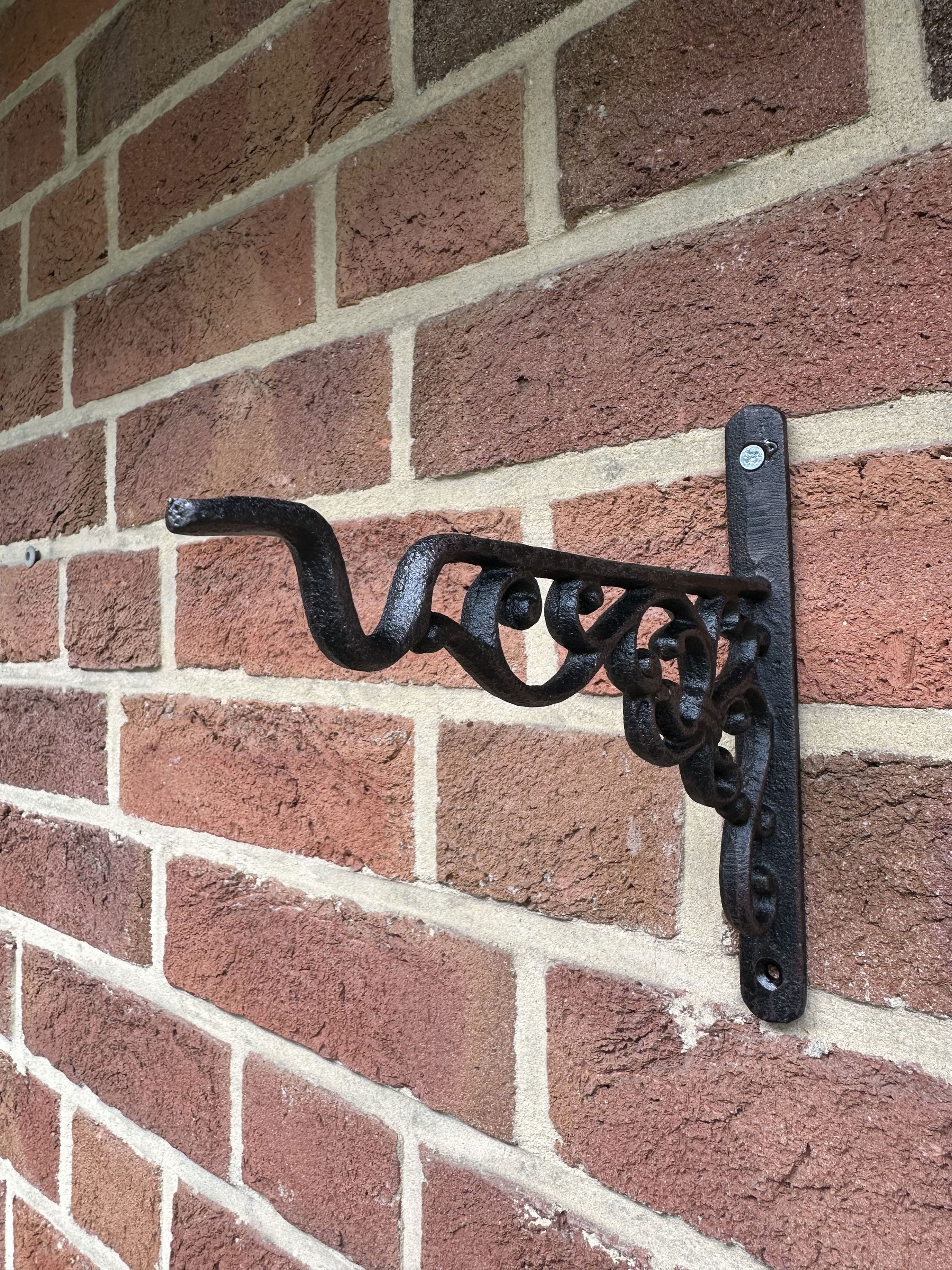 Dekowunder Wandhaken Haken Wandhalterung Blumenampel Landhaus Gusseisen 25 cm Konsole Regal, (Haken 25 cm)