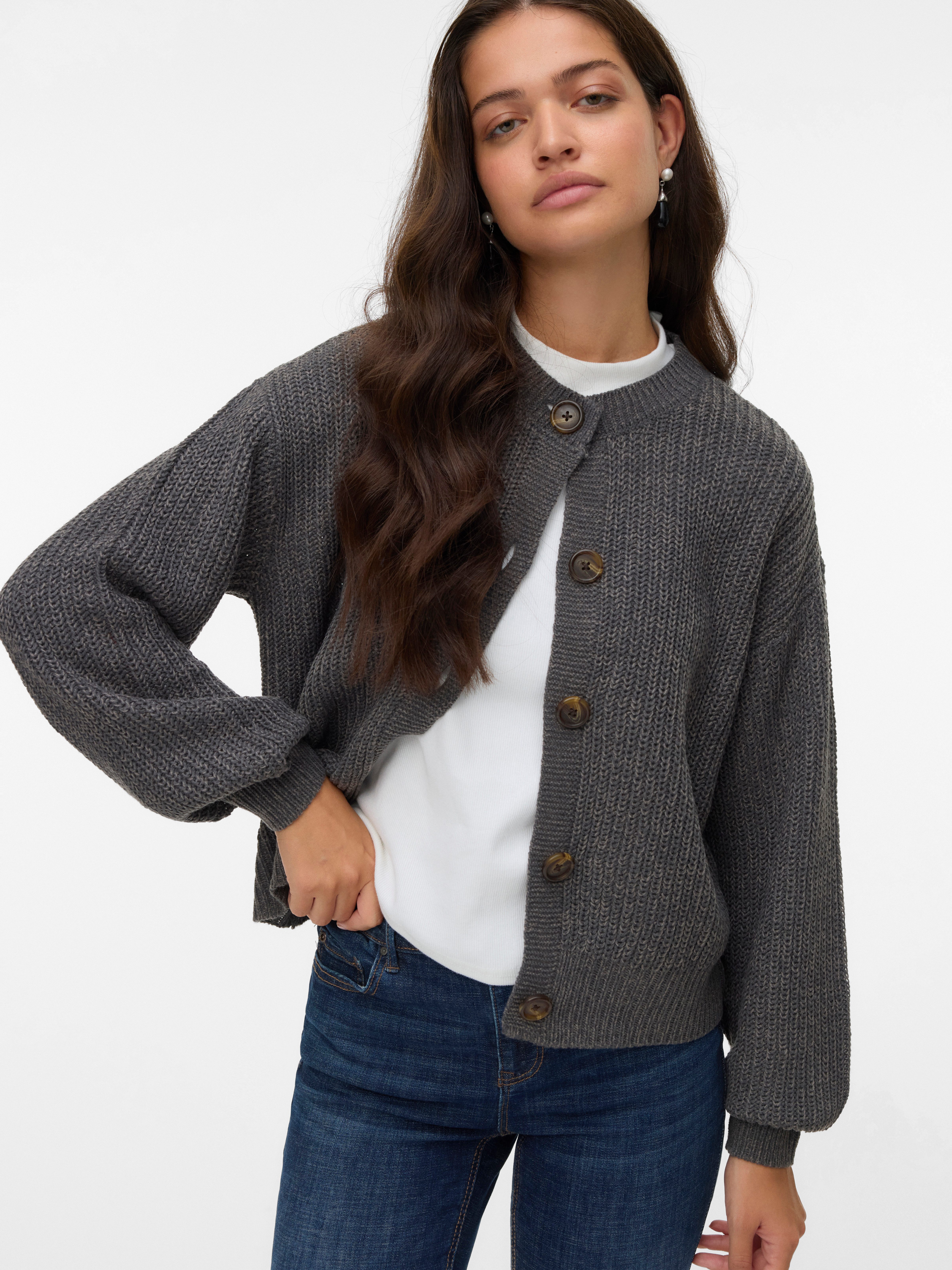 Vero Moda Strickjacke VMLEA LS O-NECK günstig online kaufen