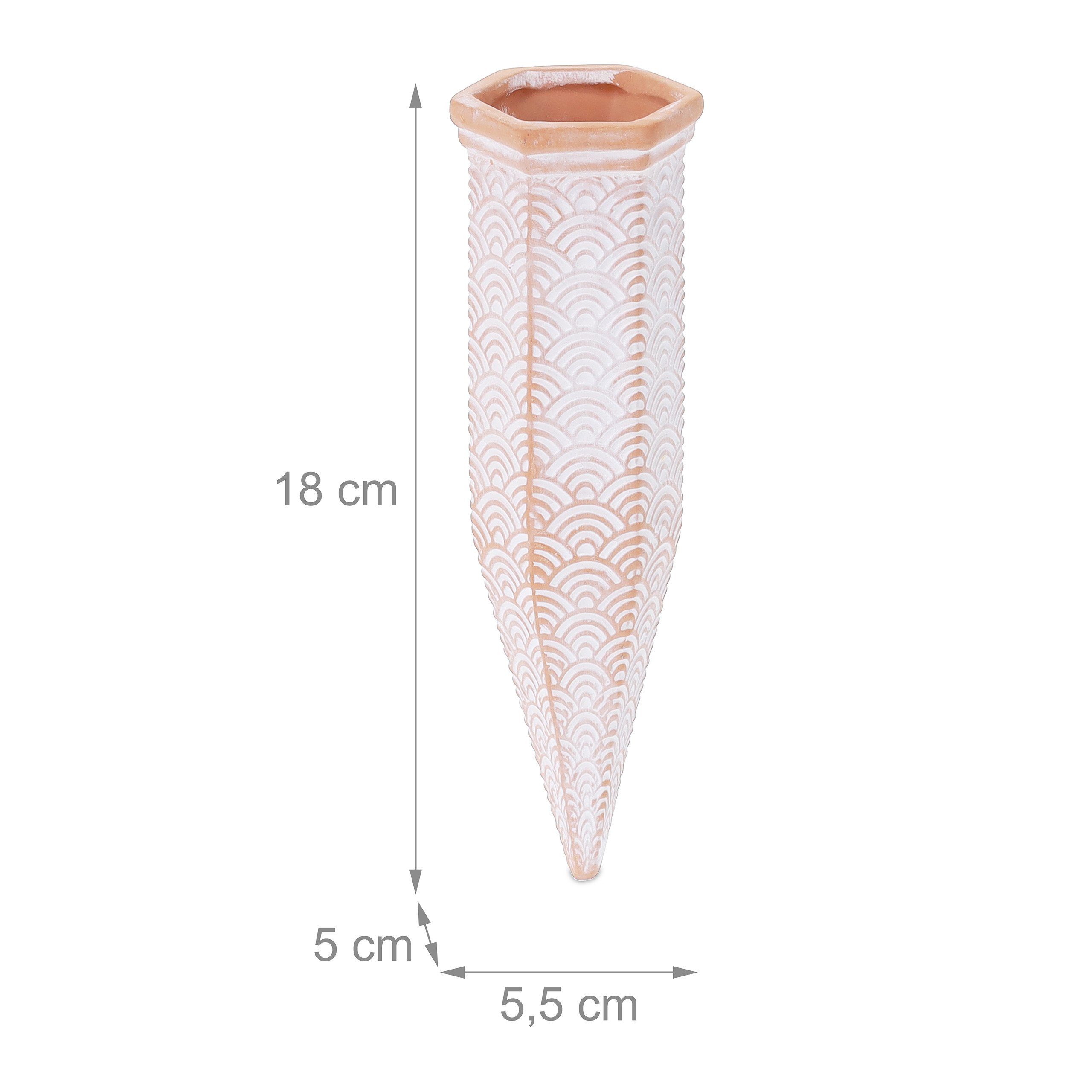 relaxdays irrigation system clay cones for irrigation, set of 4