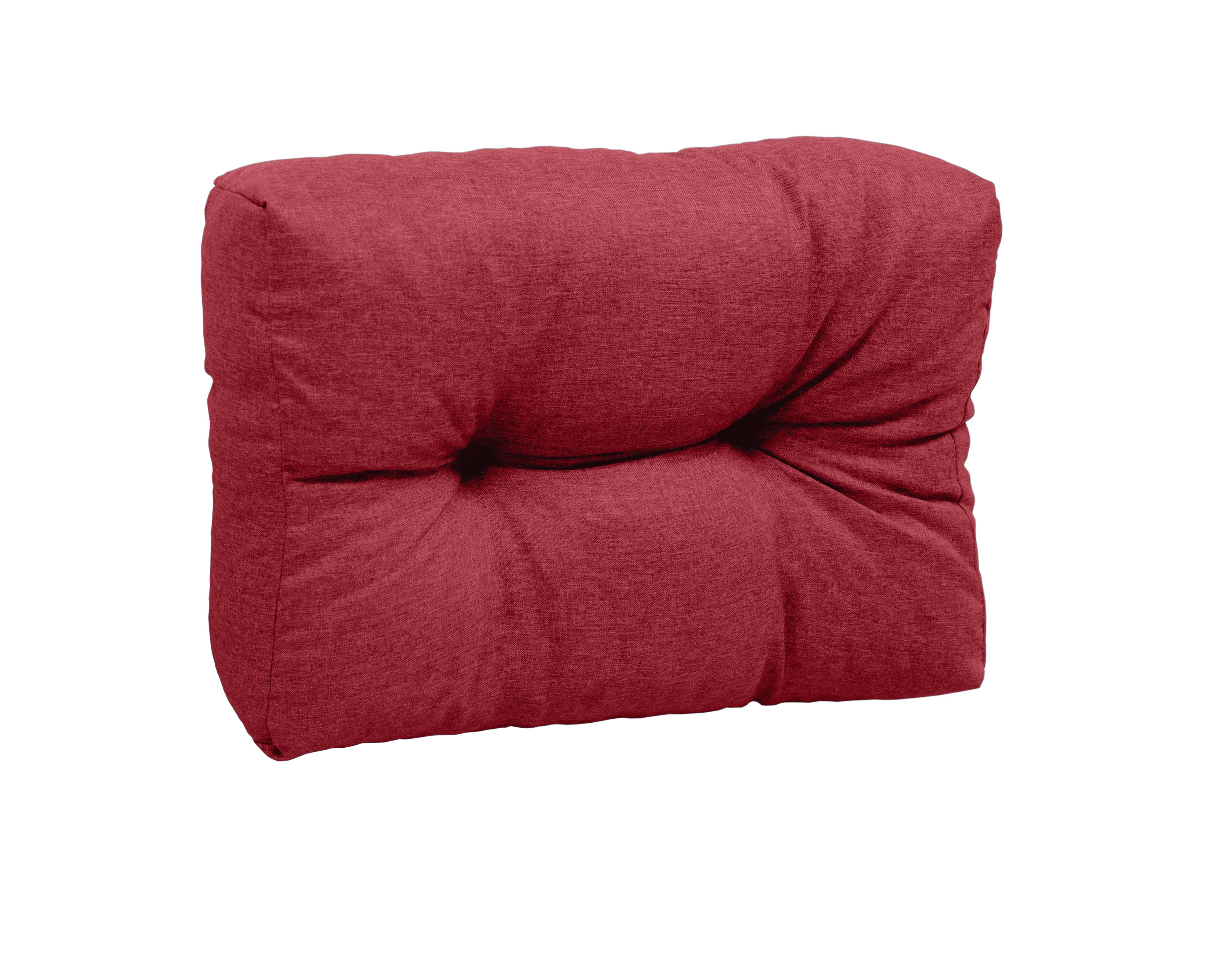 sunnypillow Rückenkissen Palettenkissen gesteppt Seitenkissen 60 x 40 x 15 cm, Rot