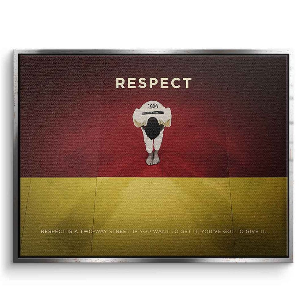 DOTCOMCANVAS® Leinwandbild Respect, Leinwandbild Respect Motivation Spruch Kunstdruck Wandbild