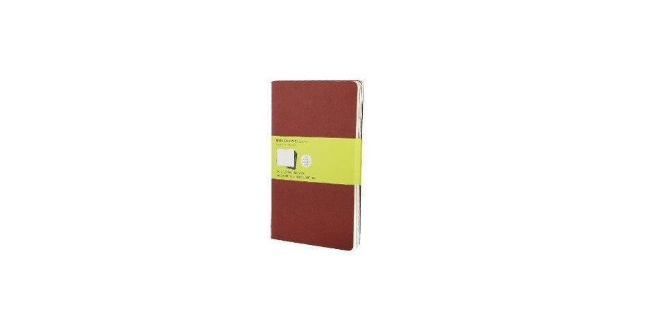 MOLESKINE Notizbuch Moleskine Cahier Pocket Plain Red Cover L. 3er Pack